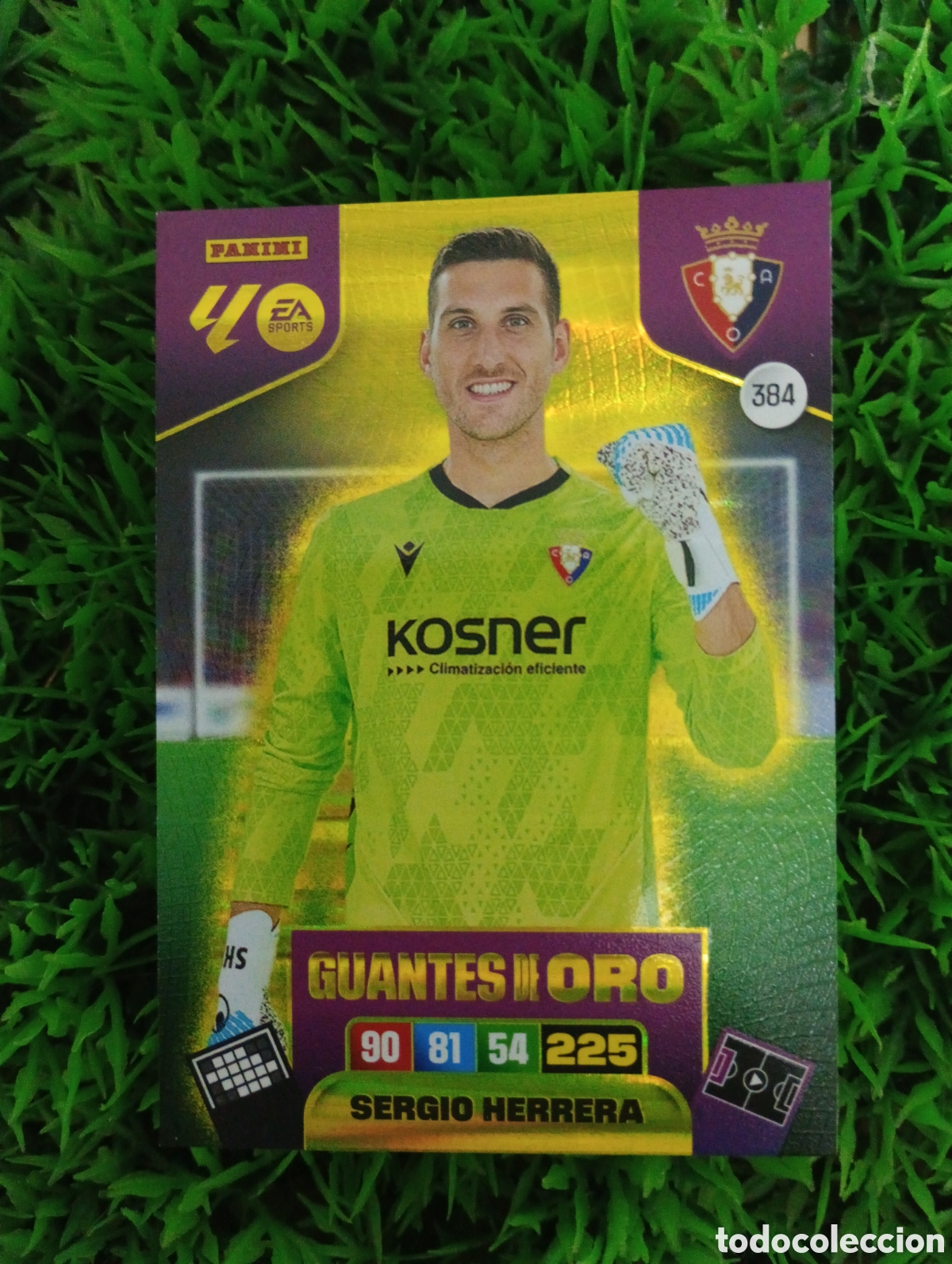 Football Stickers: Sergio Herrera Osasuna GUANTES DE ORO Adremalyn 25-26 # 384