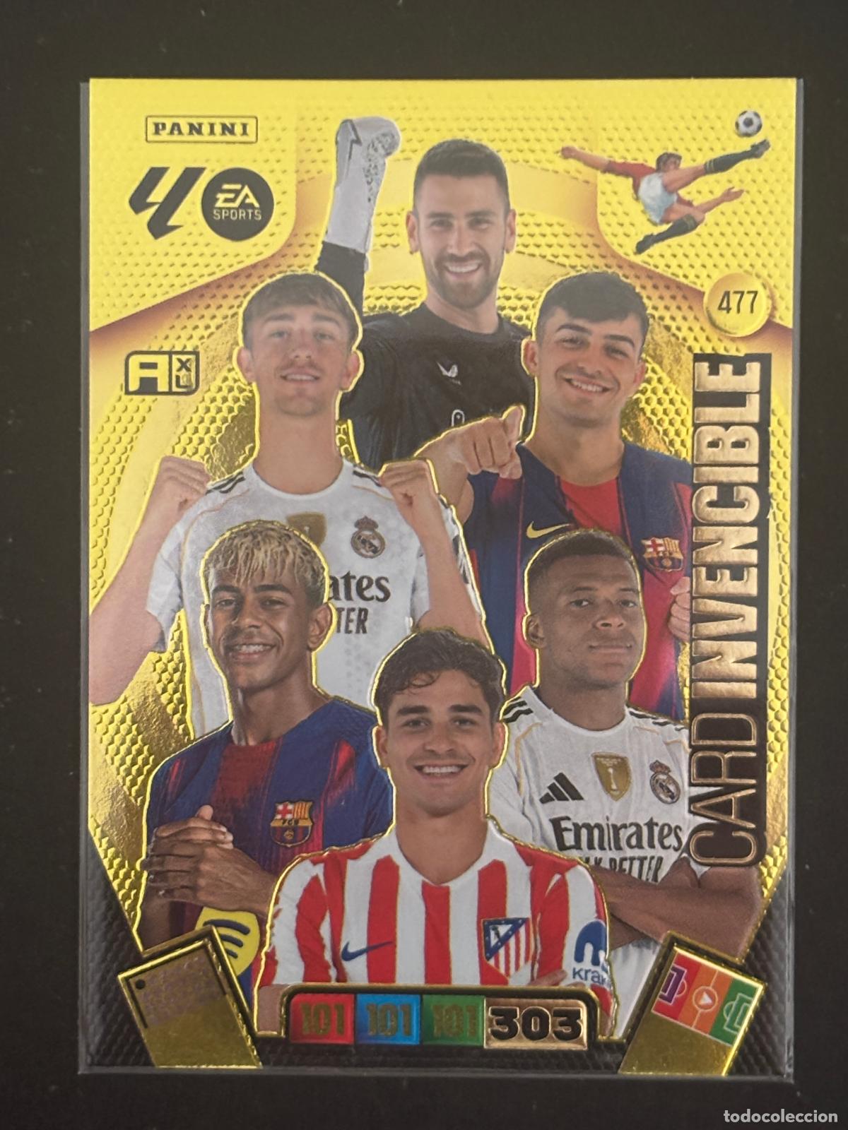 Figurine di Calcio: 477 CARD INVENCIBLE BALON DE ORO ADRENALYN 25 26 2025 2026LAMINE MBAPPE JULIAN