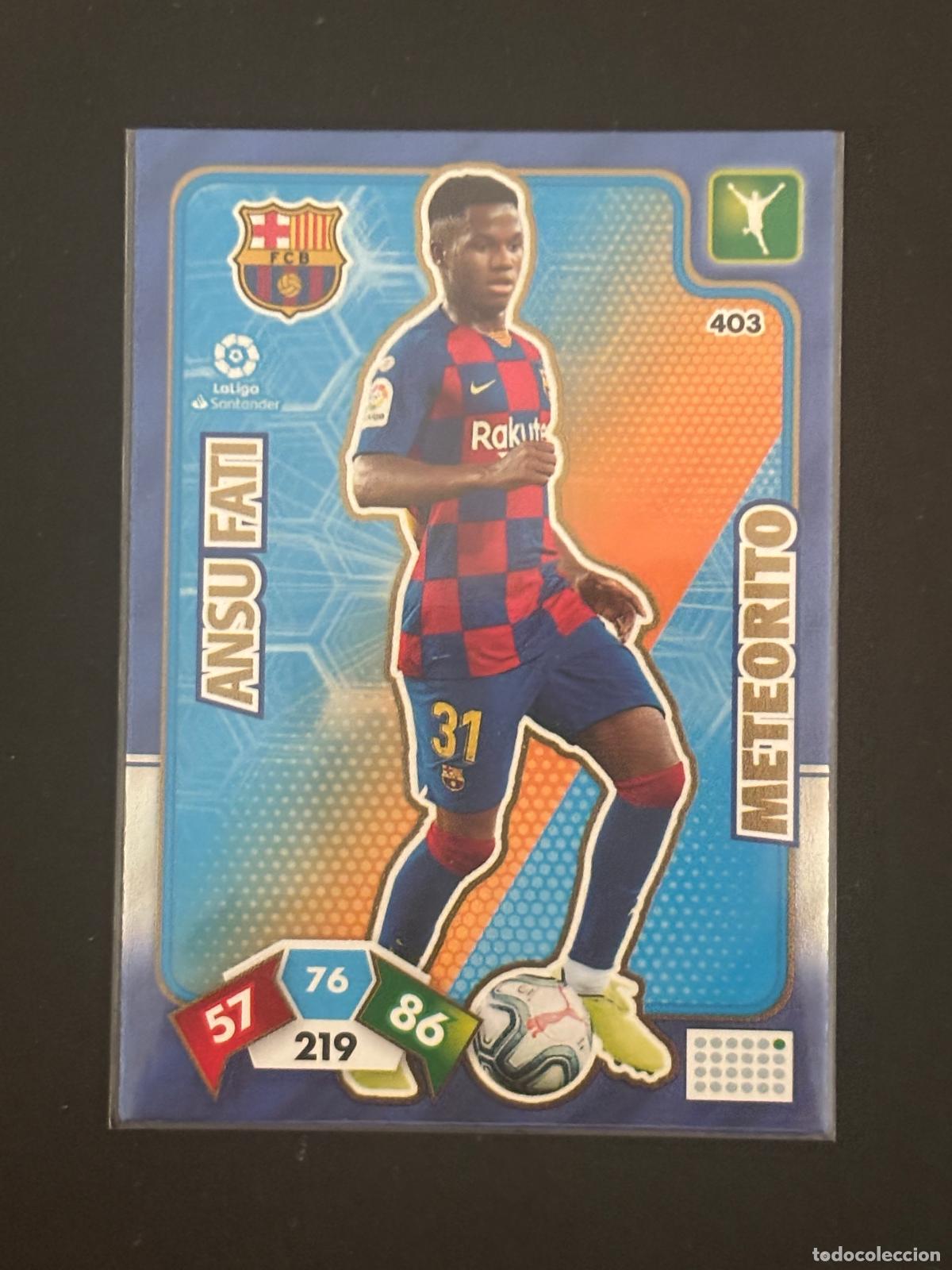 Fu&szlig;ball-Sticker: 403 ANSU FATI METEORITO 2019 2020 19 20 BARCELONA ADRENALYN