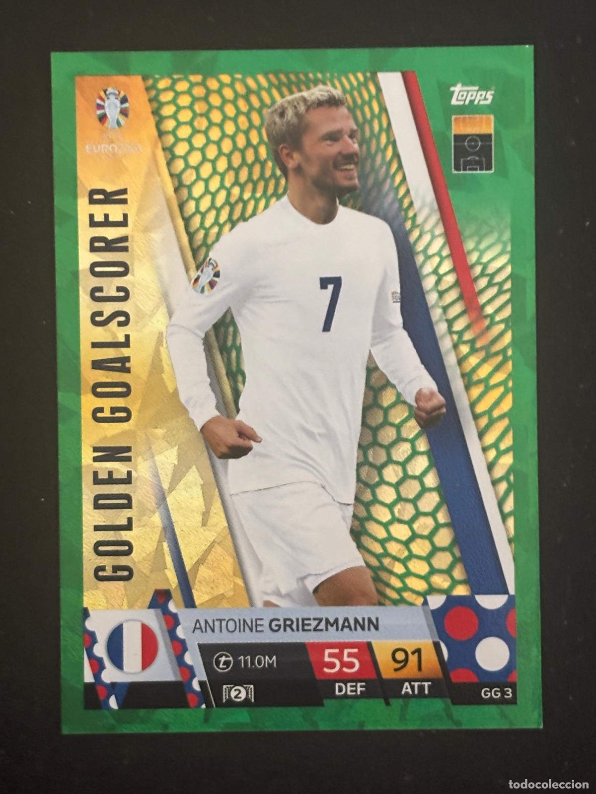 Fu&szlig;ball-Sticker: GG3 GRIEZMANN GOLDEN GOALSCORER PARALELA VERDE FRANCIA EURO 2024 24