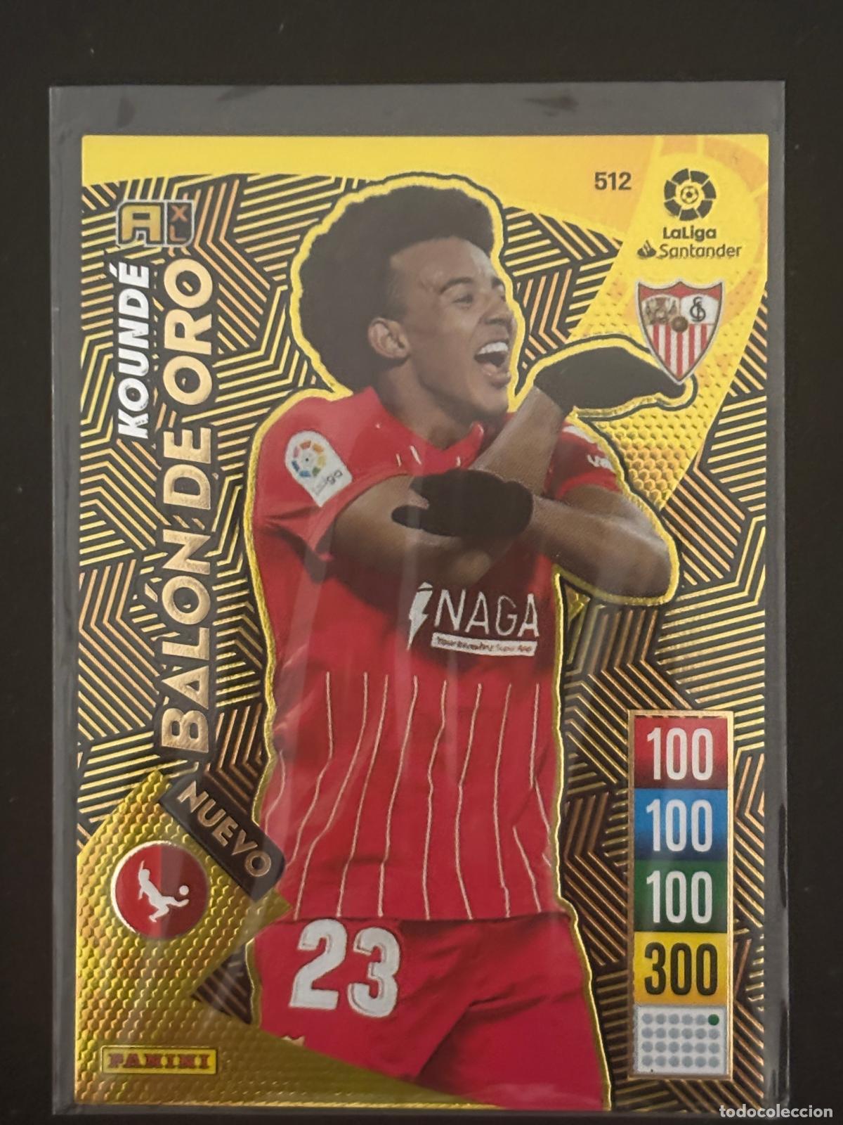 Fu&szlig;ball-Sticker: 512 KOUNDE BAL&Oacute;N DE ORO 2&ordf; EDICI&Oacute;N NUEVO SEVILLA ADRENALYN 21 21 2021 2022
