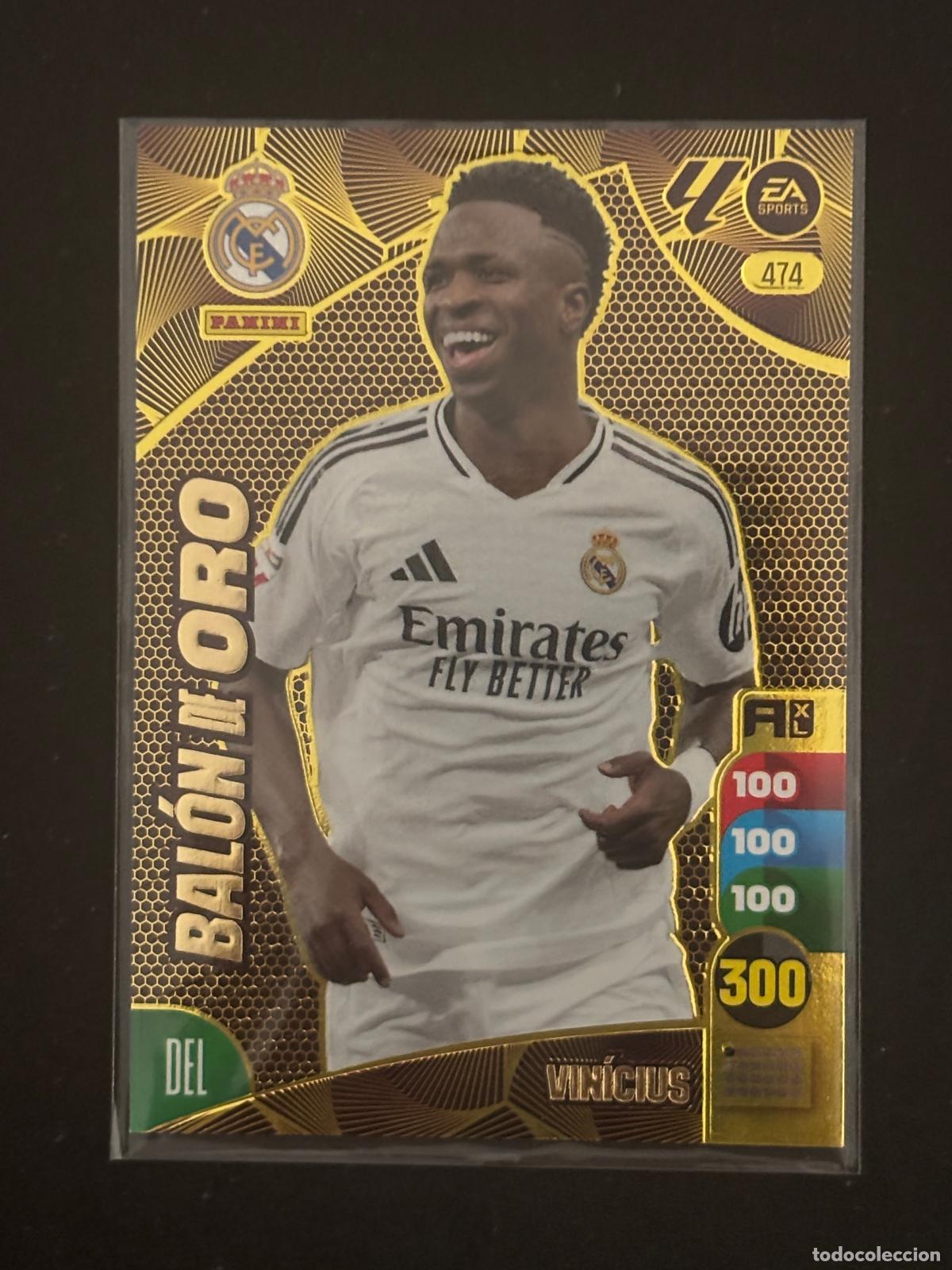 Fu&szlig;ball-Sticker: 474 VINICIUS BALON DE ORO REAL MADRID ADRENALYN 24 25 2024 2025