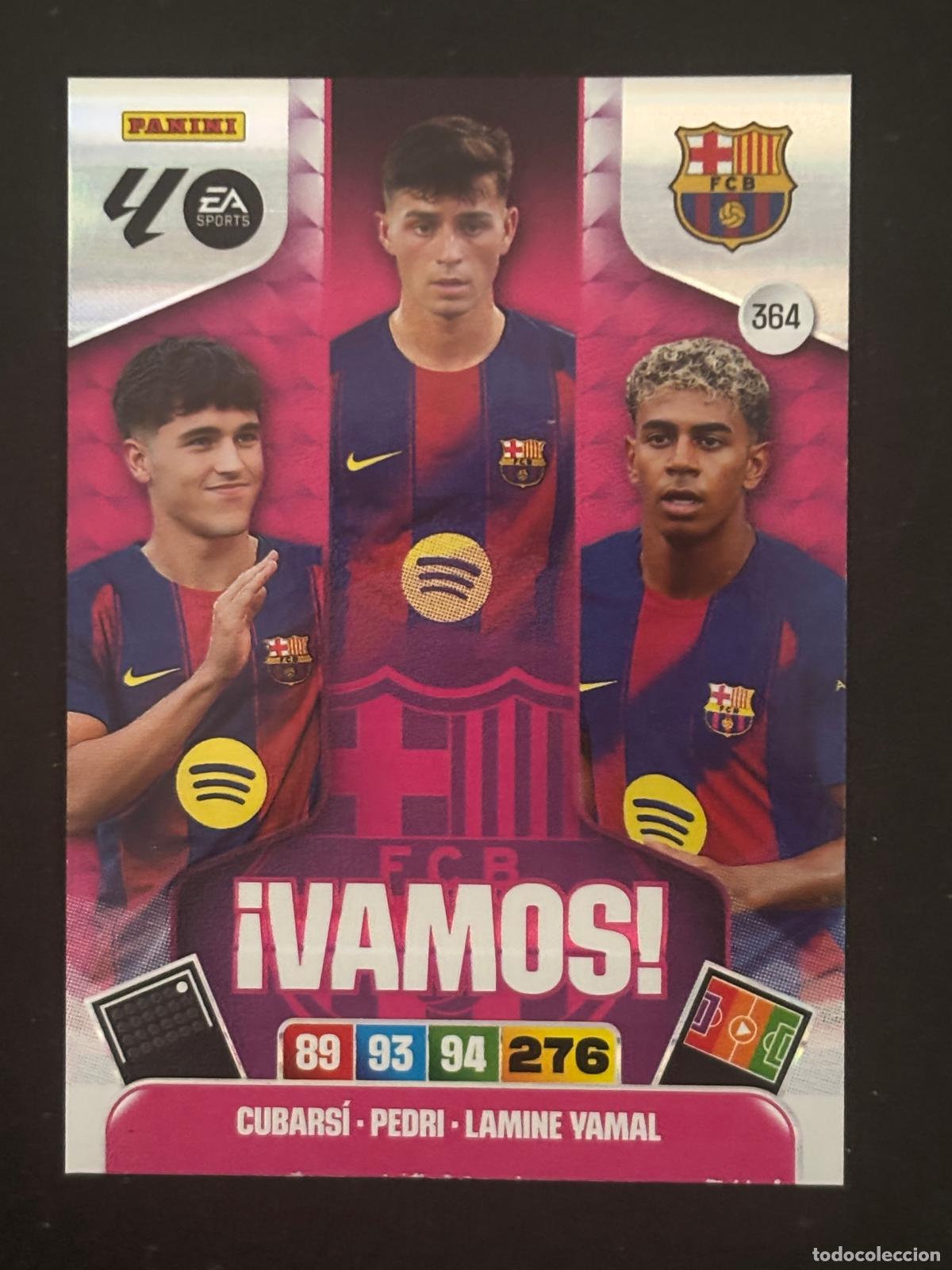 Fu&szlig;ball-Sticker: 364 BARCELONA VAMOS ADRENALYN 25 26 2025 2026 LAMINE PEDRI CUBARSI