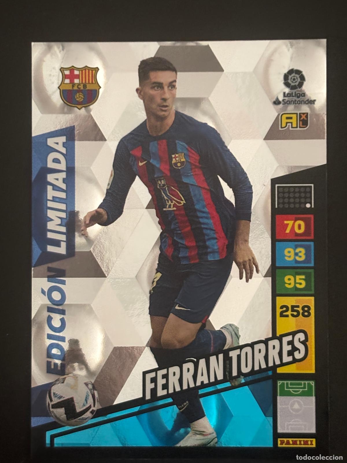Fu&szlig;ball-Sticker: FERRAN TORRES EDICION LIMITADA BARCELONA ADRENALYN 22 23 2022 2023