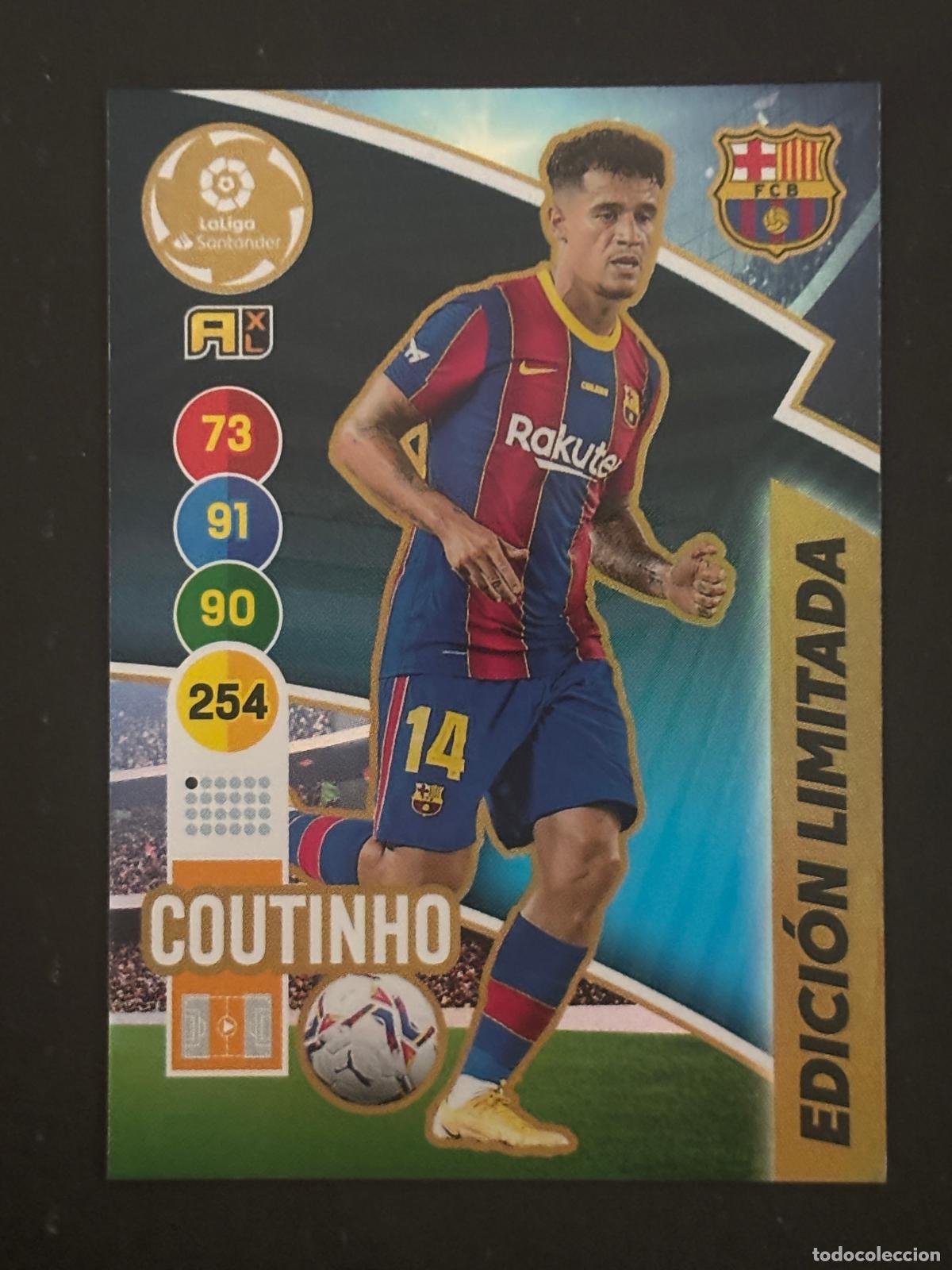 Football Stickers: COUTINHO EDICION LIMITADA BARCELONA ADRENALYN 20 21 2020 2021