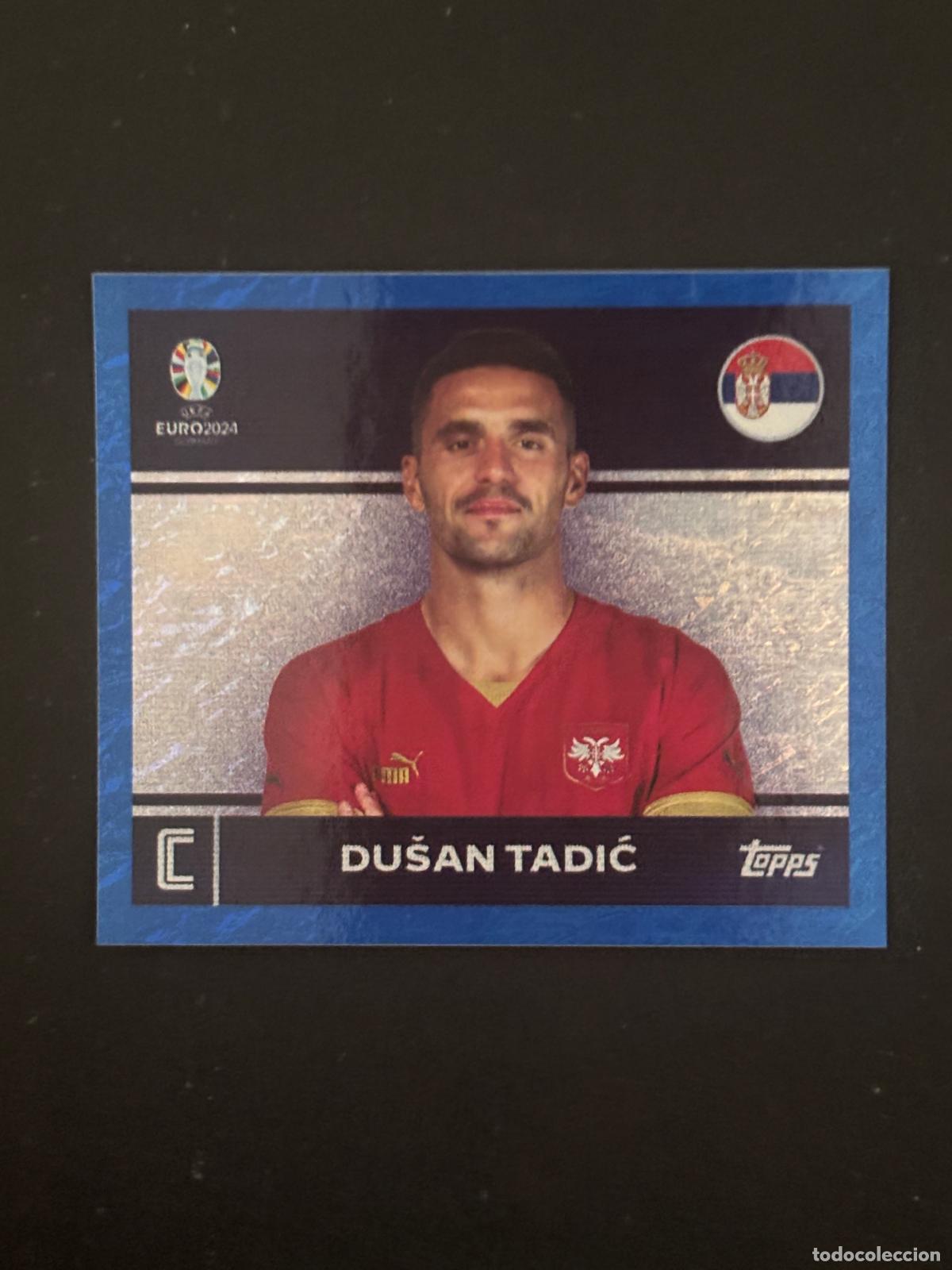 Football Stickers: SRB 2 DUSAN TADIC SERBIA PARALELA AZUL EURO EUROCOPA 24 2024