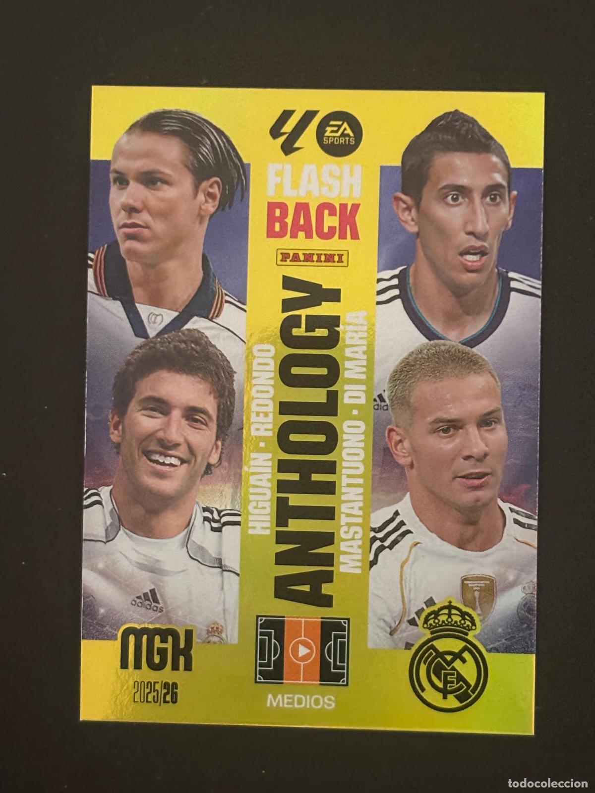 Football Stickers: 519 ANTHOLOGY FLASH BACK REAL MADRID MASTANTUONO REDONDO 3&ordf; EDICI&Oacute;N MEGACRACKS MGK 25 26 2025 2026