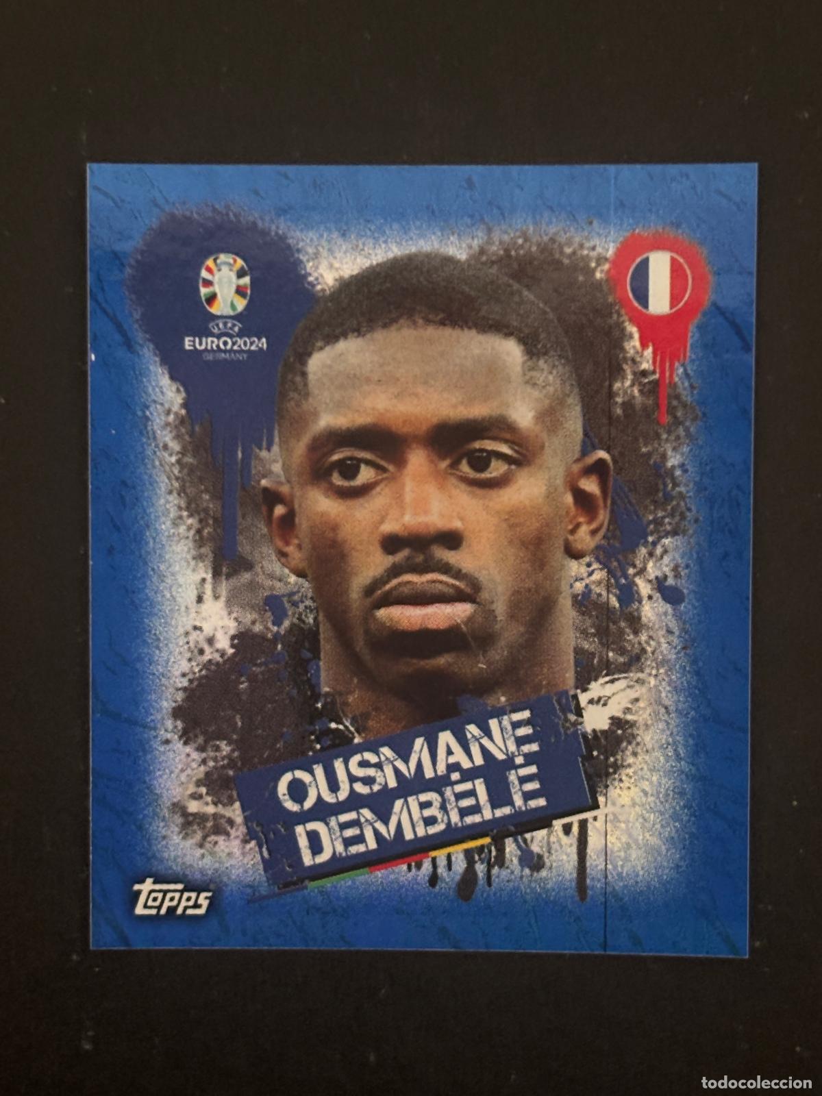 Figurine di Calcio: FRA 3 OUSMANE DEMBELE FRANCIA FRANCE PARALELA AZUL EURO EUROCOPA 24 2024