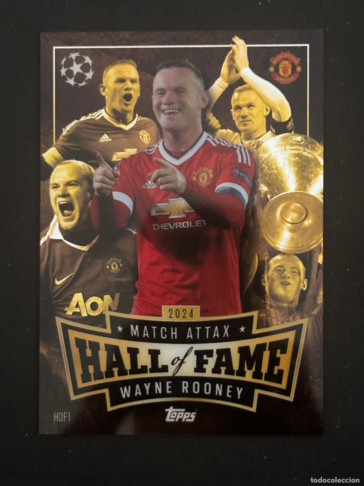 Football Stickers: WAYNE ROONEY HALL OF FAME MATCH ATTAX 2024 MANCHERTER UNITED TOPPS