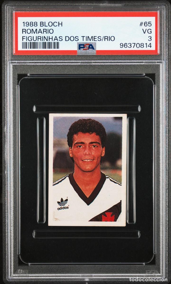 Fu&szlig;ball-Sticker: Rookie Romario #65 Bloch Figurinhas Dos Times Do Rio 1988 PSA 3