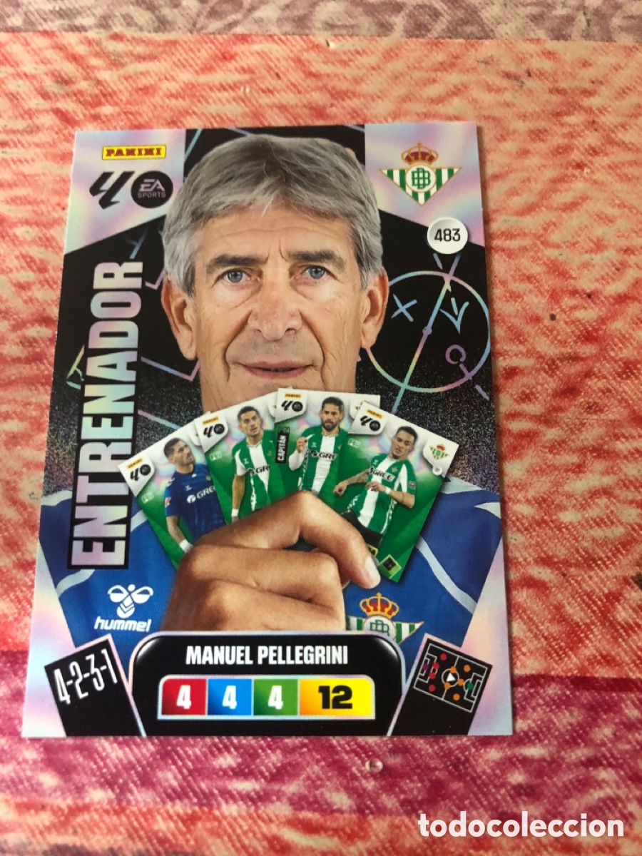 Figurine di Calcio: PELLEGRINI REAL BETIS 483 ENTRENADOR ADRENALYN XL 2025 2026 25 26 PANINI