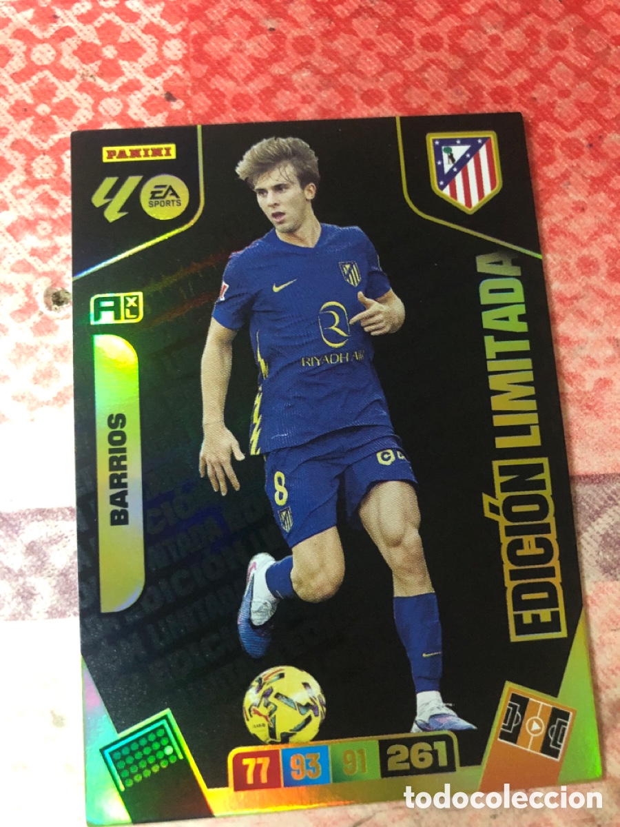 Football Stickers: B53 BARRIOS ATLETICO DE MADRID EDICION LIMITADA CARD PANINI ADRENALYN XL 2025 2026 25 26