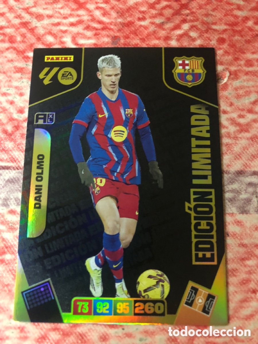 Football Stickers: ❇️ CROMO ⚽ DANI OLMO EDICI&Oacute;N LIMITADA ADRENALYN XL 2025 2026 25 26 - FC BARCELONA ❇️