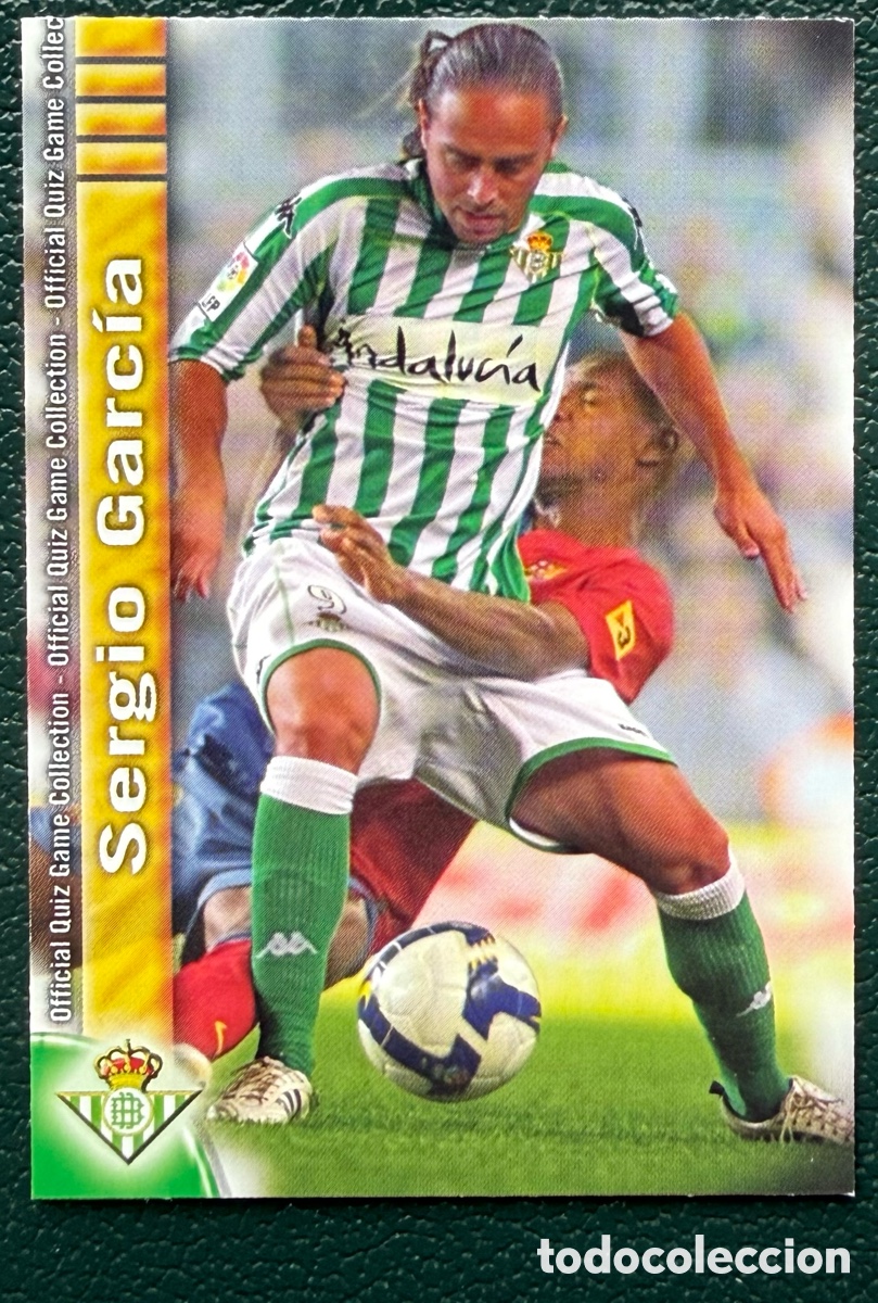 Cromos de f&uacute;tbol: 729 SERGIO GARCIA REAL BETIS FICHAS ALBUM MUNDICROMO 2009 2010 09 10