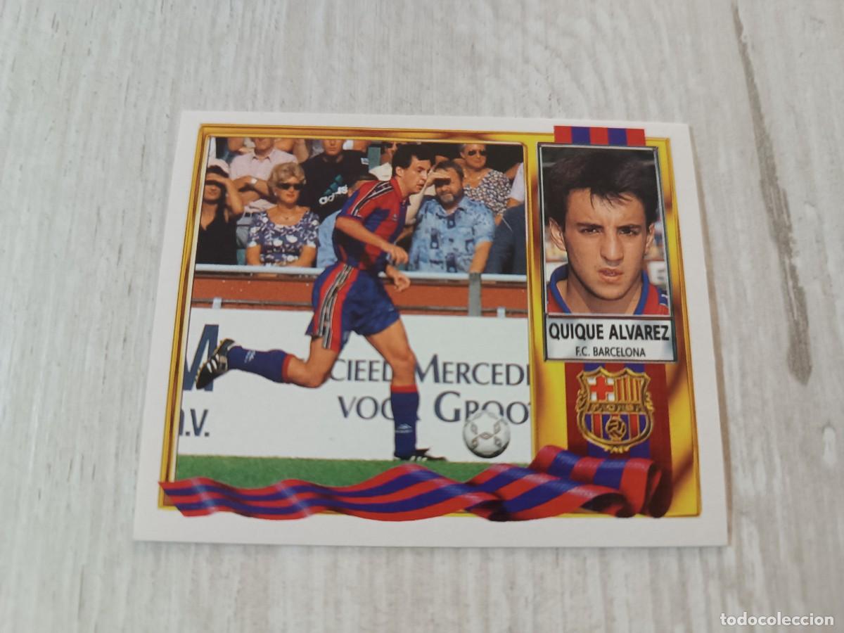 Cartes &agrave; collectionner de Football: QUIQUE &Aacute;LVAREZ COLOCA SIN PEGAR LIGA ESTE 95 96