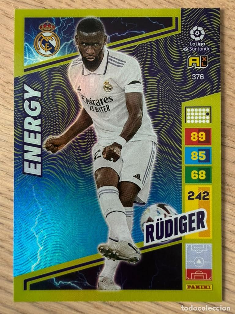 Fu&szlig;ball-Sticker: 376 RUDIGER ENERGY REAL MADRID 22 23 2022 2023 LIGA SANTANDER PANINI ADRENALYN XL CARD