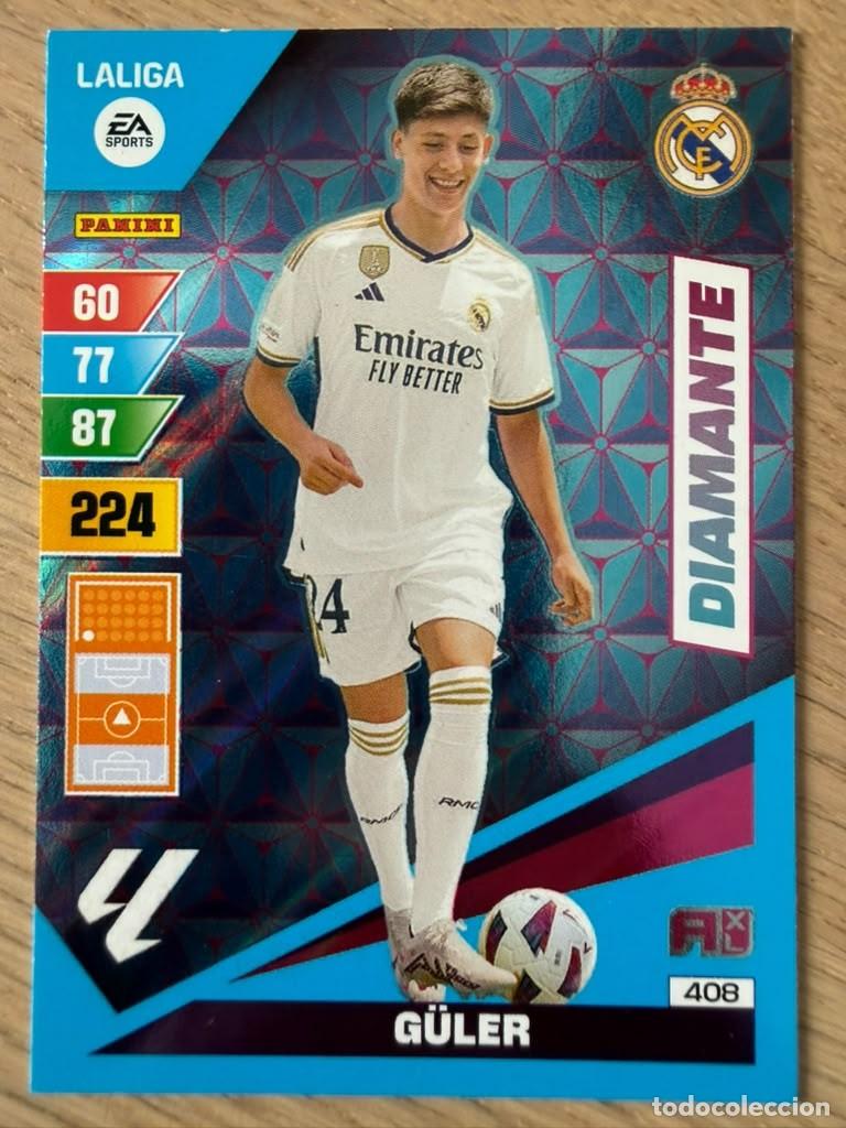 Cartes &agrave; collectionner de Football: 408 GULER DIAMANTE REAL MADRID 23 24 2023 2024 LIGA EA SPORT PANINI ADRENALYN XL CARD