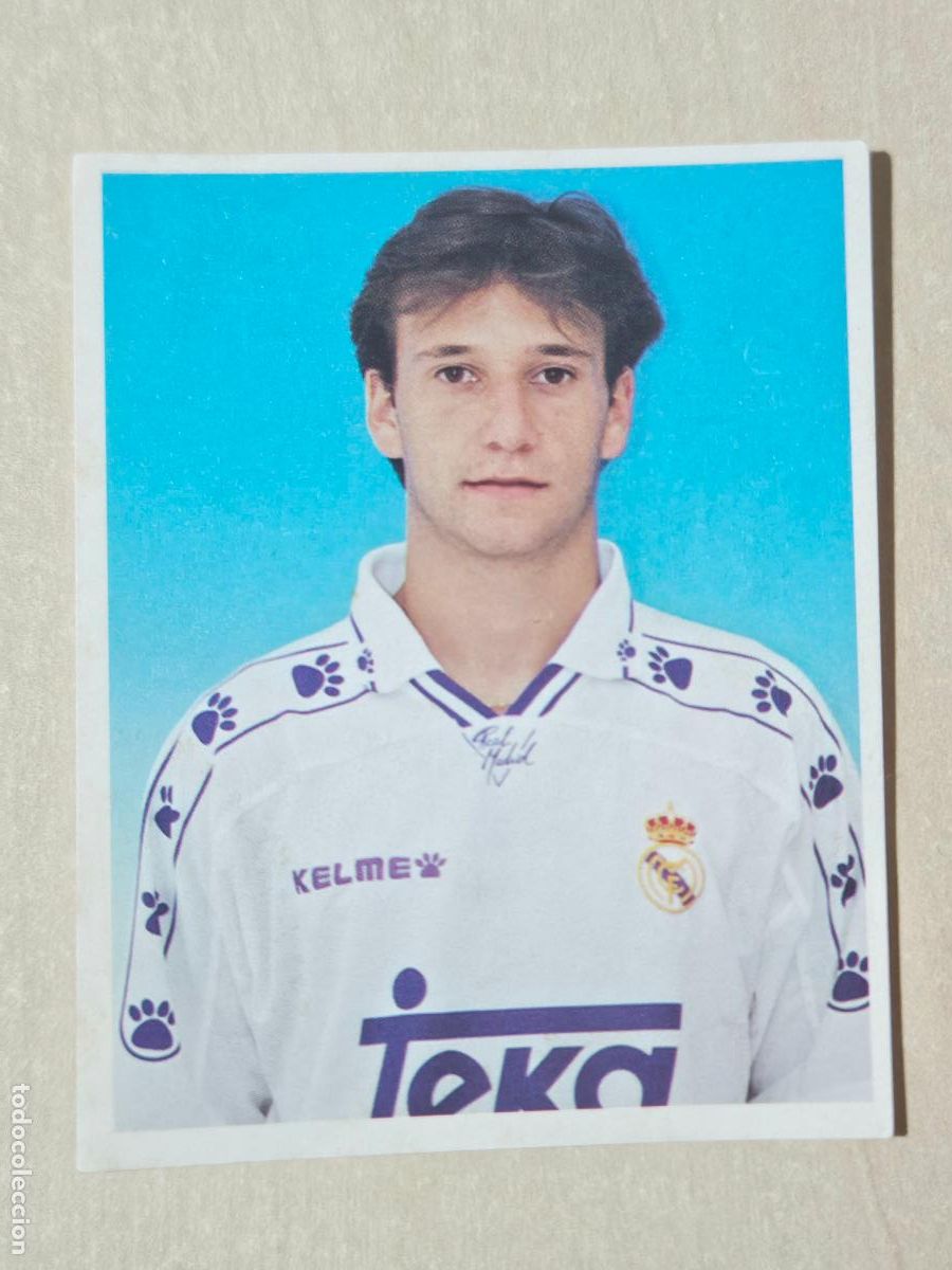 Figurine di Calcio: CROMO N&ordm; 196 DEL ALBUM REAL MADRID FUTBOL Y BALONCESTO 1994 1995 - NUNCA PEGADO