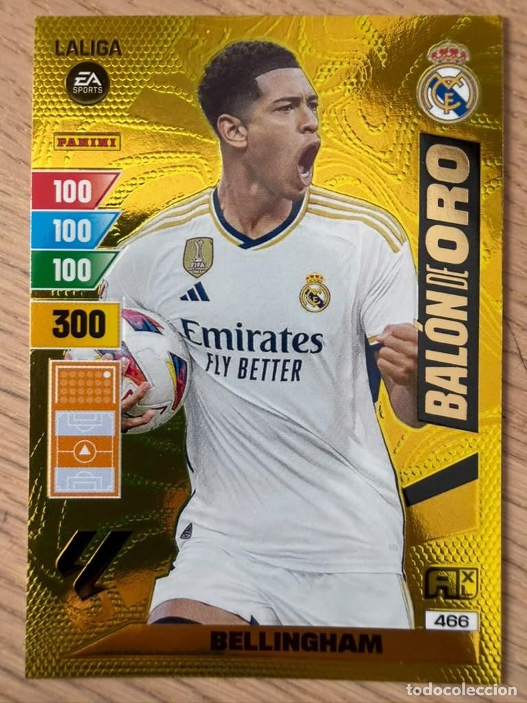 Figurine di Calcio: 466 BELLINGHAM BALON DE ORO REAL MADRID 23 24 2023 2024 LIGA EA SPORT PANINI ADRENALYN XL CARD