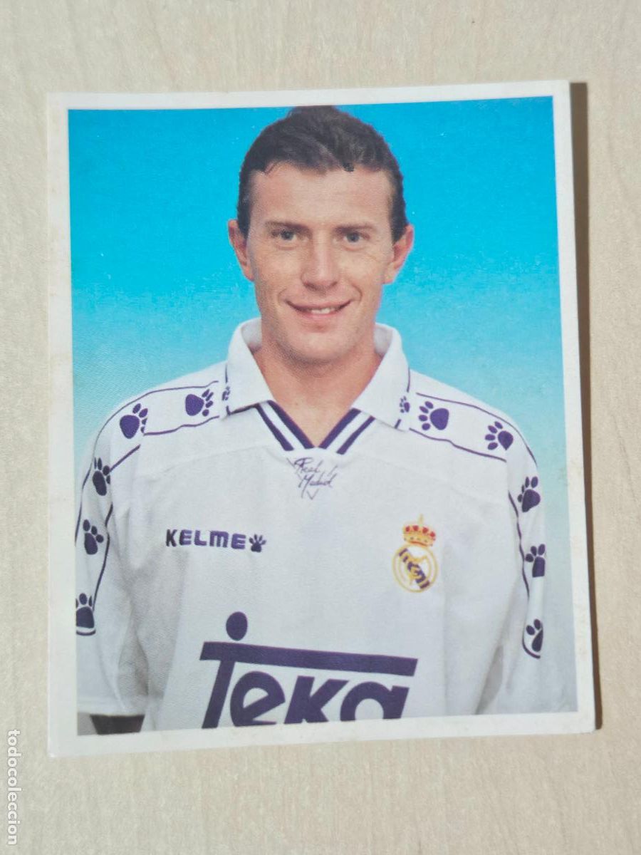 Figurine di Calcio: CROMO N&ordm; 180 DEL ALBUM REAL MADRID FUTBOL Y BALONCESTO 1994 1995 - NUNCA PEGADO