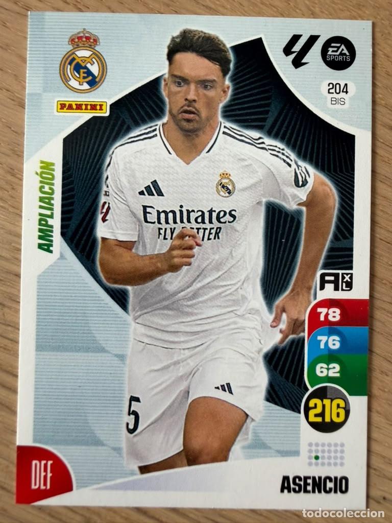 Fu&szlig;ball-Sticker: 204 BIS ASENSIO AMPLIACION REAL MADRID 24 25 2024 2025 LIGA EA SPORT PANINI ADRENALYN XL CARD