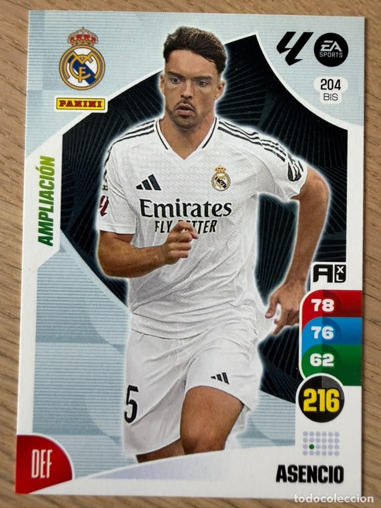 Fu&szlig;ball-Sticker: 204 BIS ASENSIO AMPLIACION REAL MADRID 24 25 2024 2025 LIGA EA SPORT PANINI ADRENALYN XL CARD