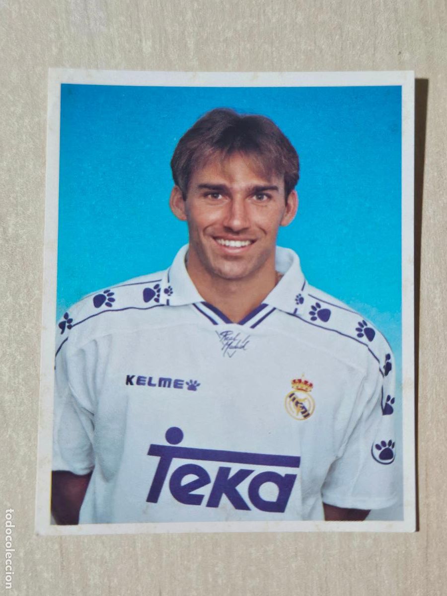 Football Stickers: CROMO N&ordm; 148 DEL ALBUM REAL MADRID FUTBOL Y BALONCESTO 1994 1995 - NUNCA PEGADO
