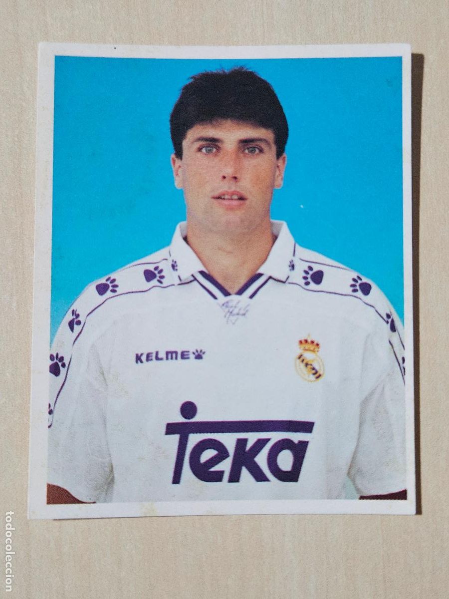 Football Stickers: CROMO N&ordm; 124 DEL ALBUM REAL MADRID FUTBOL Y BALONCESTO 1994 1995 - NUNCA PEGADO