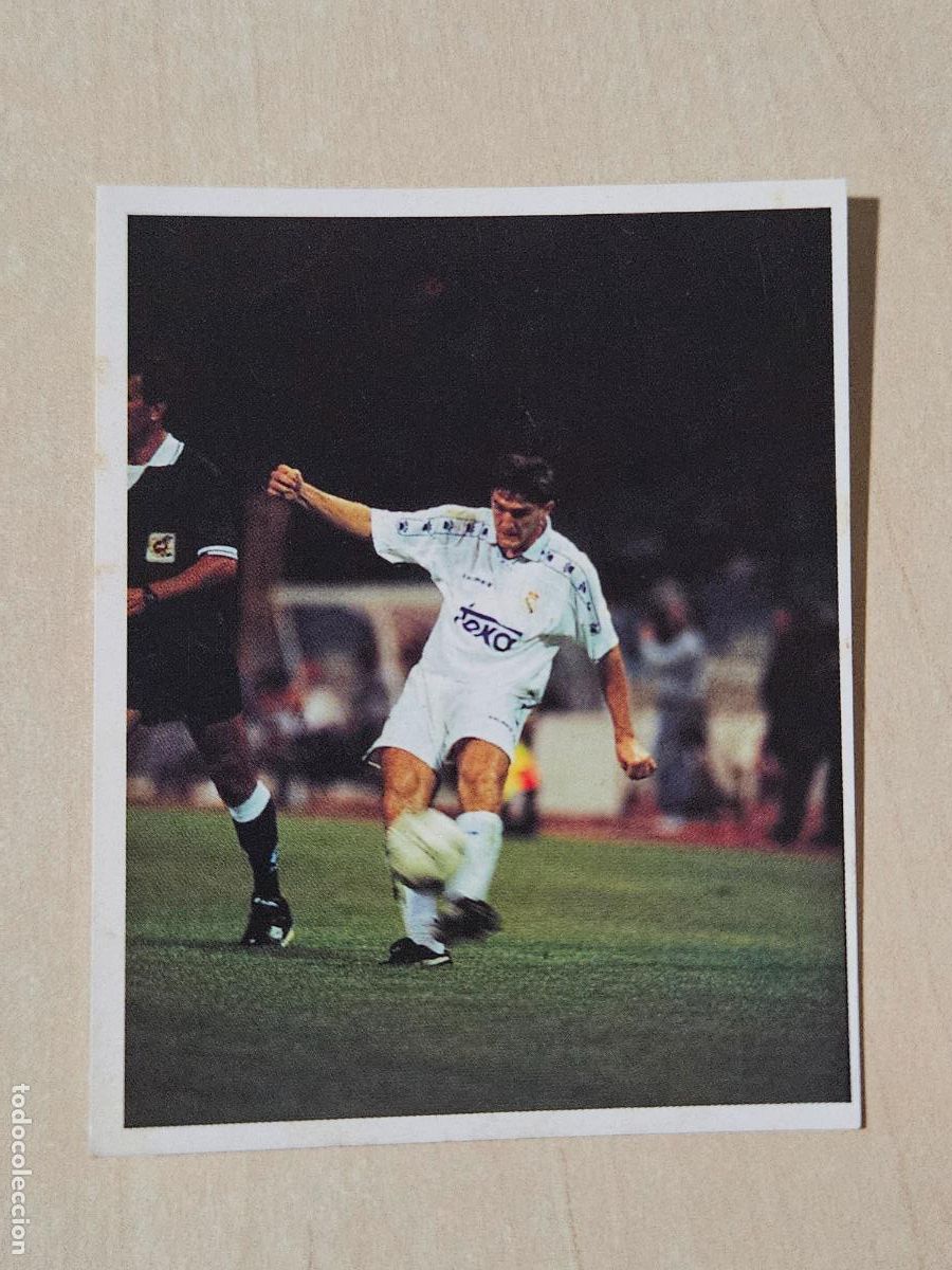 Football Stickers: CROMO N&ordm; 114 DEL ALBUM REAL MADRID FUTBOL Y BALONCESTO 1994 1995 - NUNCA PEGADO