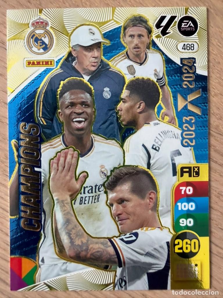 Football Stickers: 468 CHAMPIONS REAL MADRID 24 25 2024 2025 LIGA EA SPORT PANINI ADRENALYN XL CARD