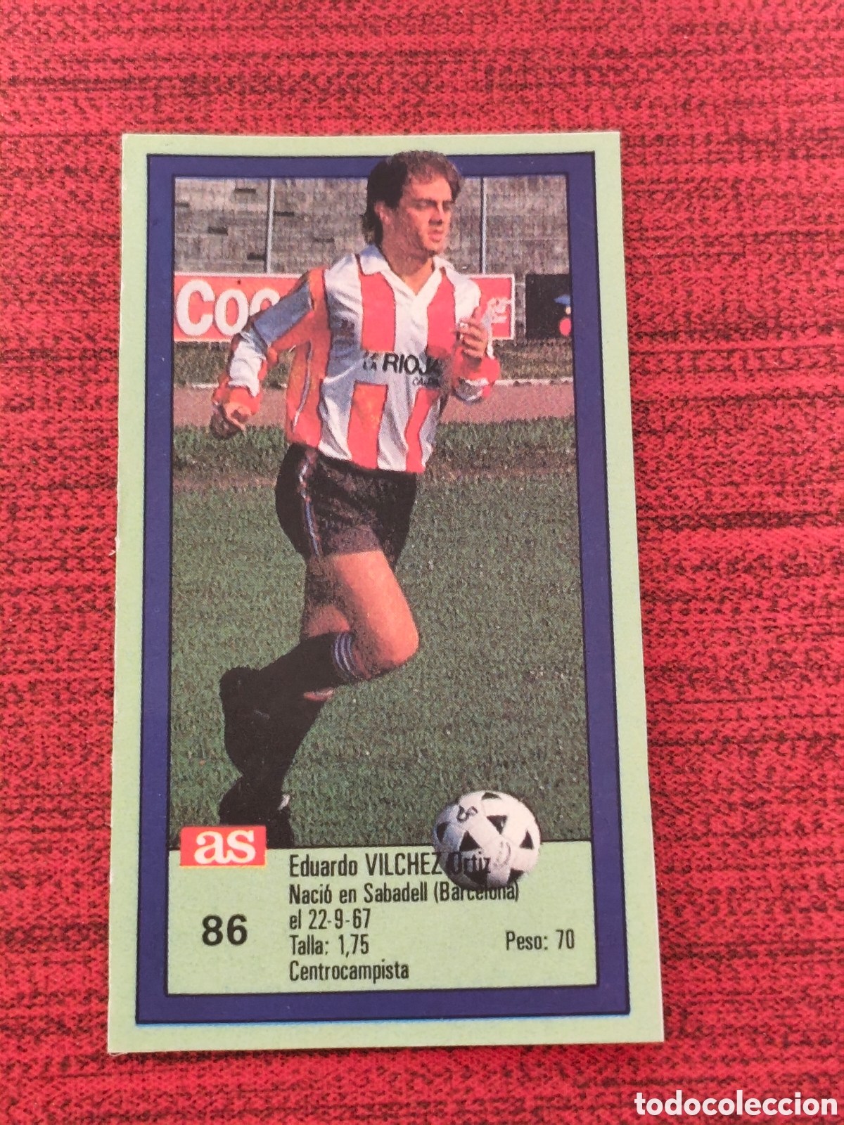 Cartes &agrave; collectionner de Football: 86 VILCHEZ LOGRO&Ntilde;&Eacute;S ASES DE LA LIGA 1989 1990 DIARIO AS