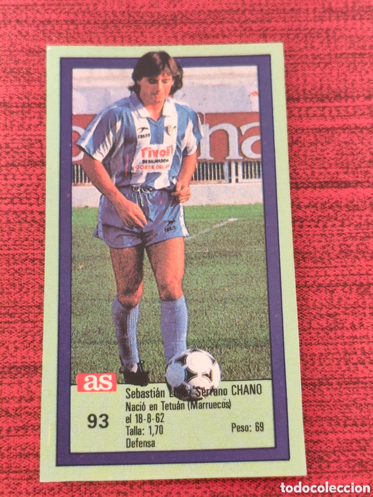 Cartes &agrave; collectionner de Football: 93 CHANO M&Aacute;LAGA ASES DE LA LIGA 1989 1990 DIARIO AS