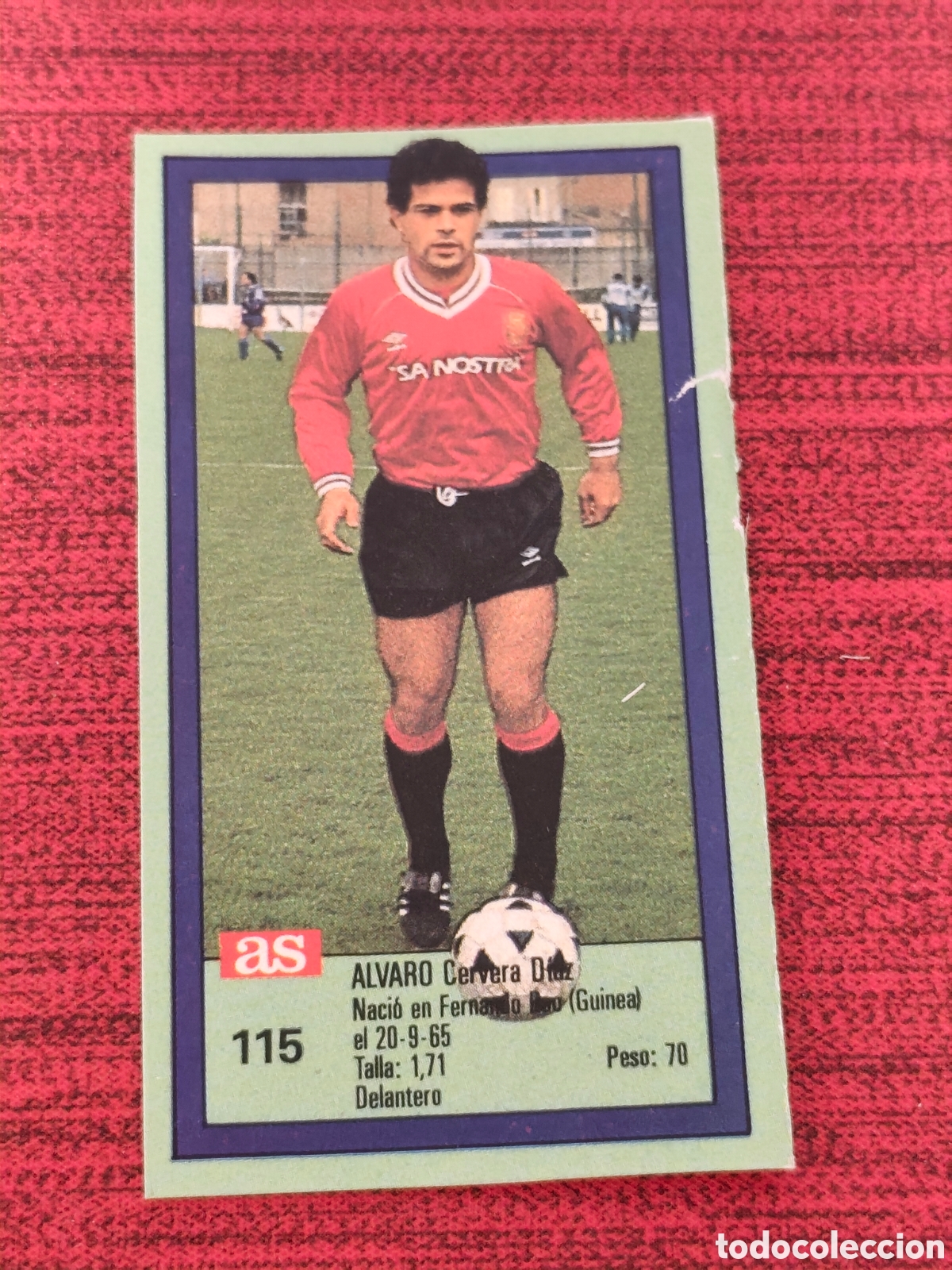 Cartes &agrave; collectionner de Football: 115 &Aacute;LVARO REAL MALLORCA ASES DE LA LIGA 1989 1990 DIARIO AS