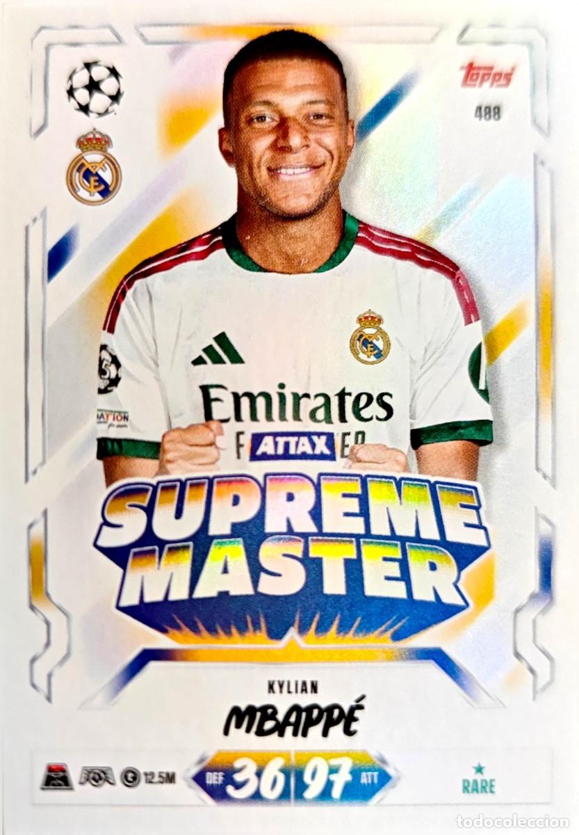 Figurine di Calcio: 488 Kylian Mbappe - Real Madrid - SUPREME MASTER - TOPPS Match Attax 2026 2027 26 27