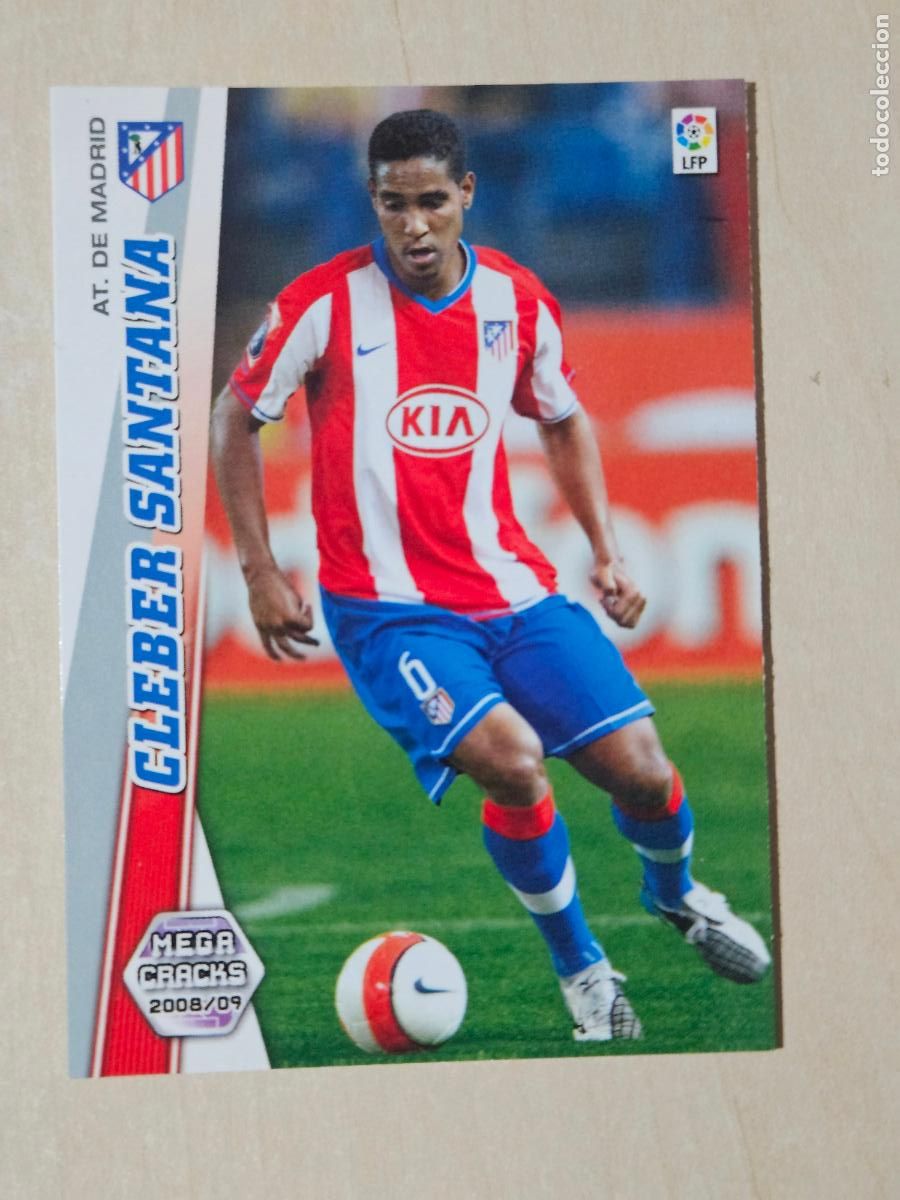 Cartes &agrave; collectionner de Football: CROMO N&ordm; 49 CLEBER SANTANA - MEGACRACKS 2008 09 - ATLETICO DE MADRID