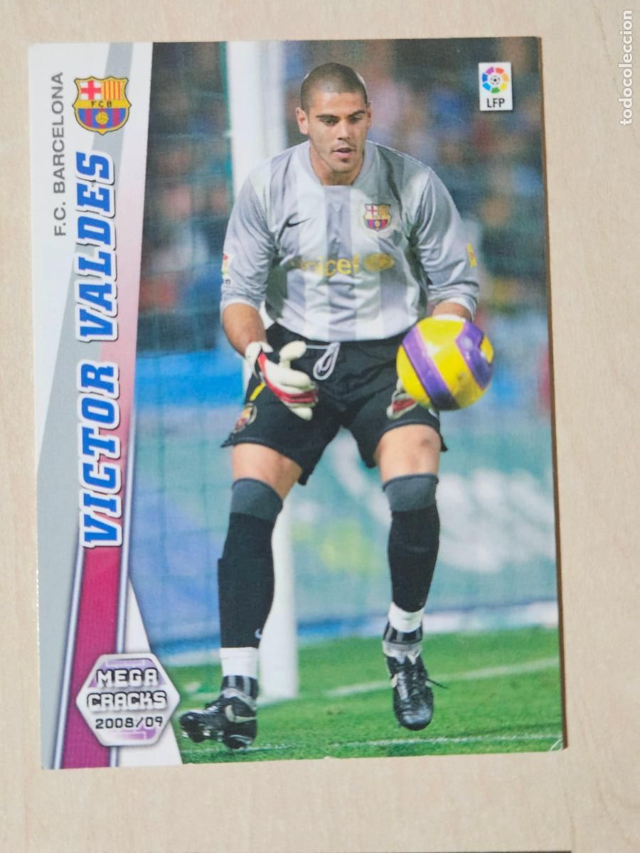 Fu&szlig;ball-Sticker: CROMO N&ordm; 56 VICTOR VALDES - MEGACRACKS 2008 09 - BARCELONA