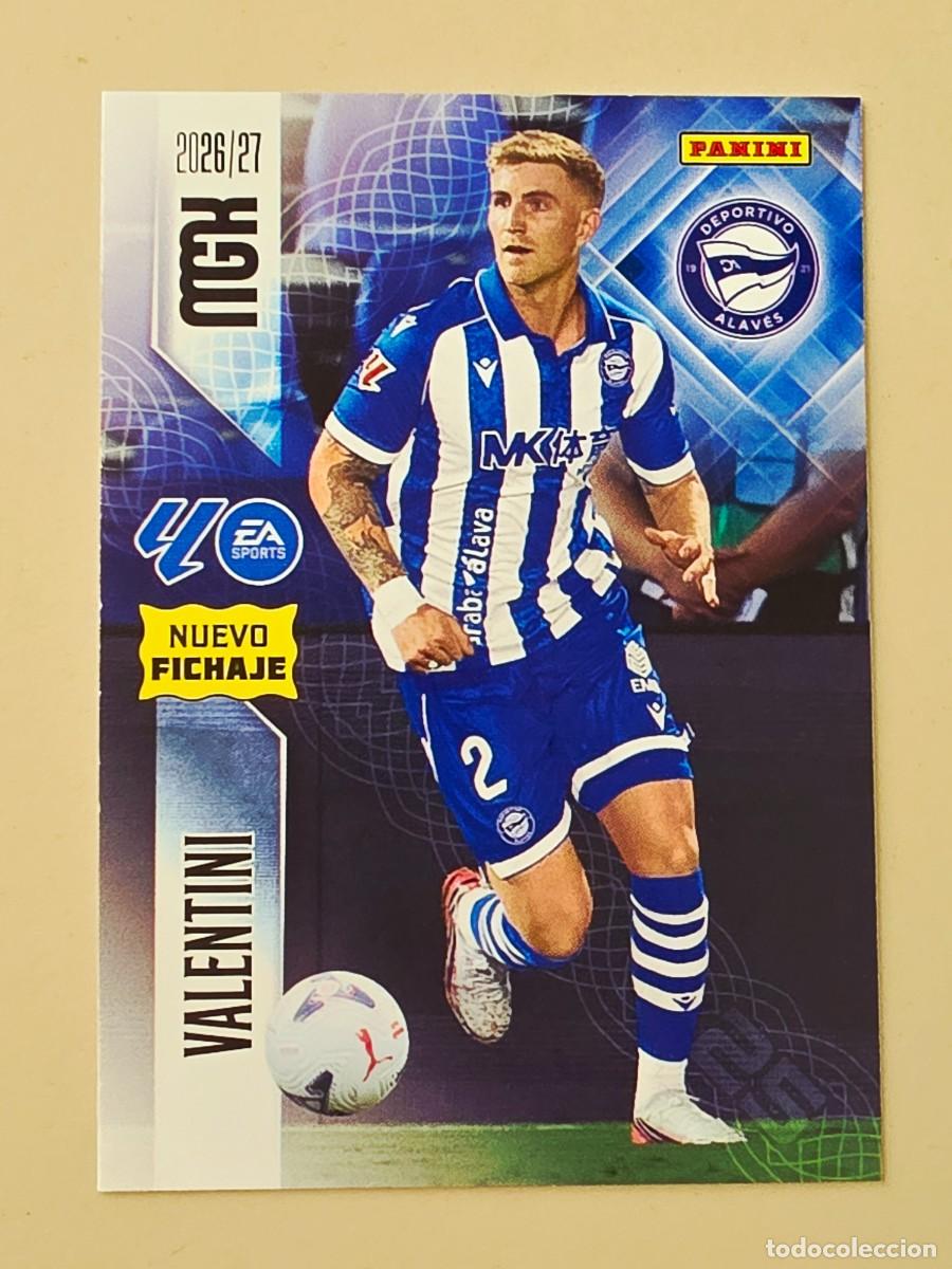Fu&szlig;ball-Sticker: 475 Nicol&aacute;s Valentini, Deportivo Alav&eacute;s, Nuevo Fichaje, Panini Megacracks MGK 2026 2027 26 27