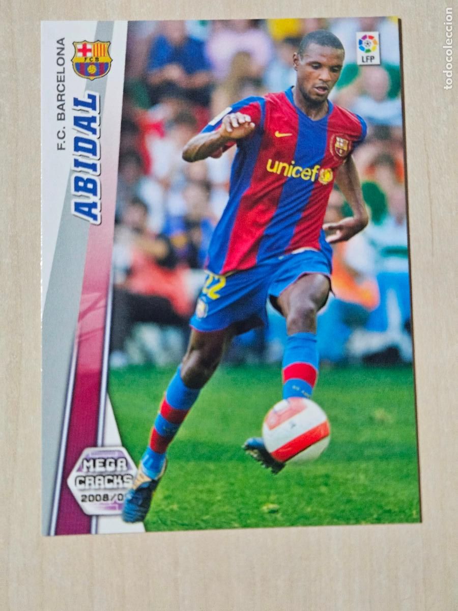 Fu&szlig;ball-Sticker: CROMO N&ordm; 62 ABIDAL - MEGACRACKS 2008 09 - BARCELONA