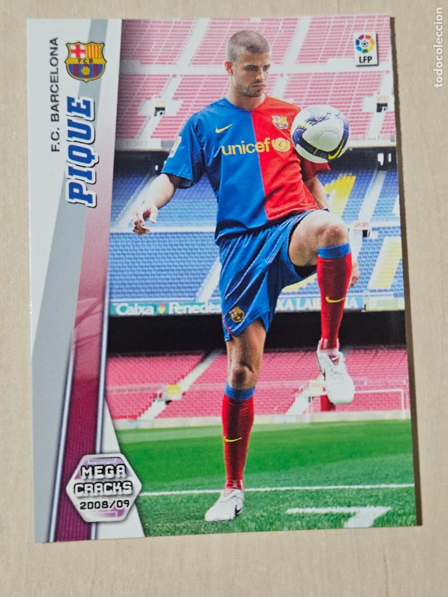 Football Stickers: CROMO N&ordm; 64 PIQUE - MEGACRACKS 2008 09 - BARCELONA ROOKIE