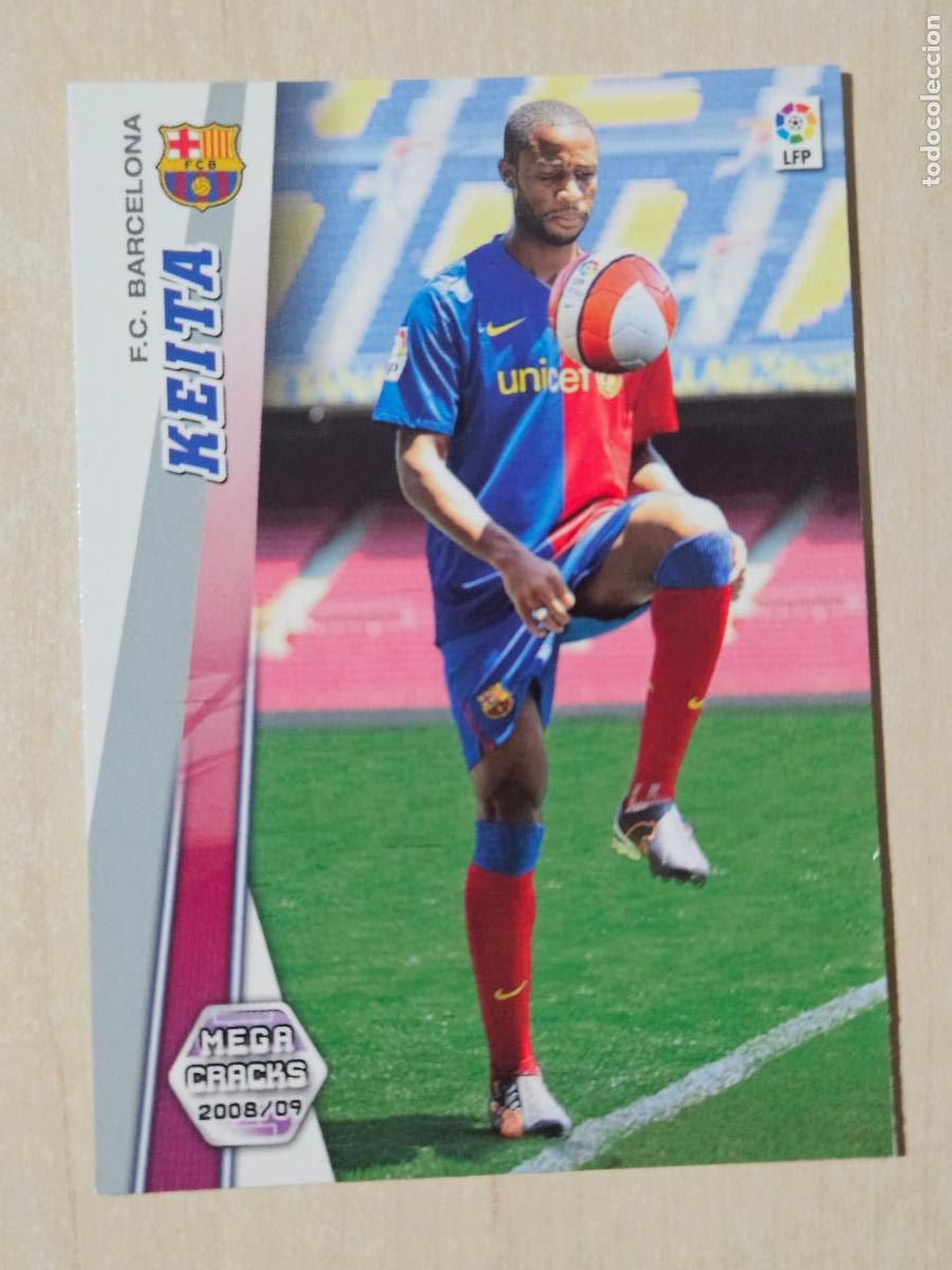 Football Stickers: CROMO N&ordm; 67 KEITA - MEGACRACKS 2008 09 - BARCELONA