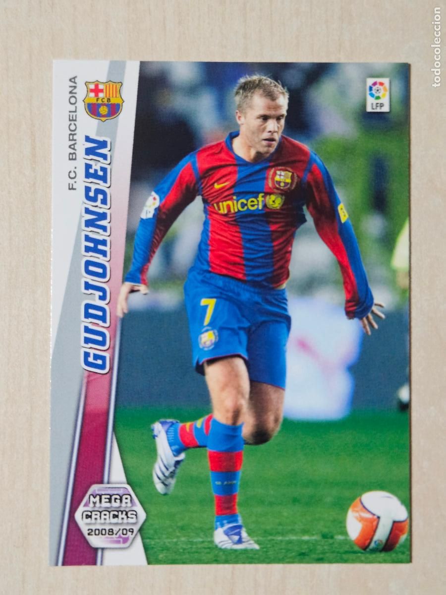 Fu&szlig;ball-Sticker: CROMO N&ordm; 69 GUDJOHNSEN - MEGACRACKS 2008 09 - BARCELONA