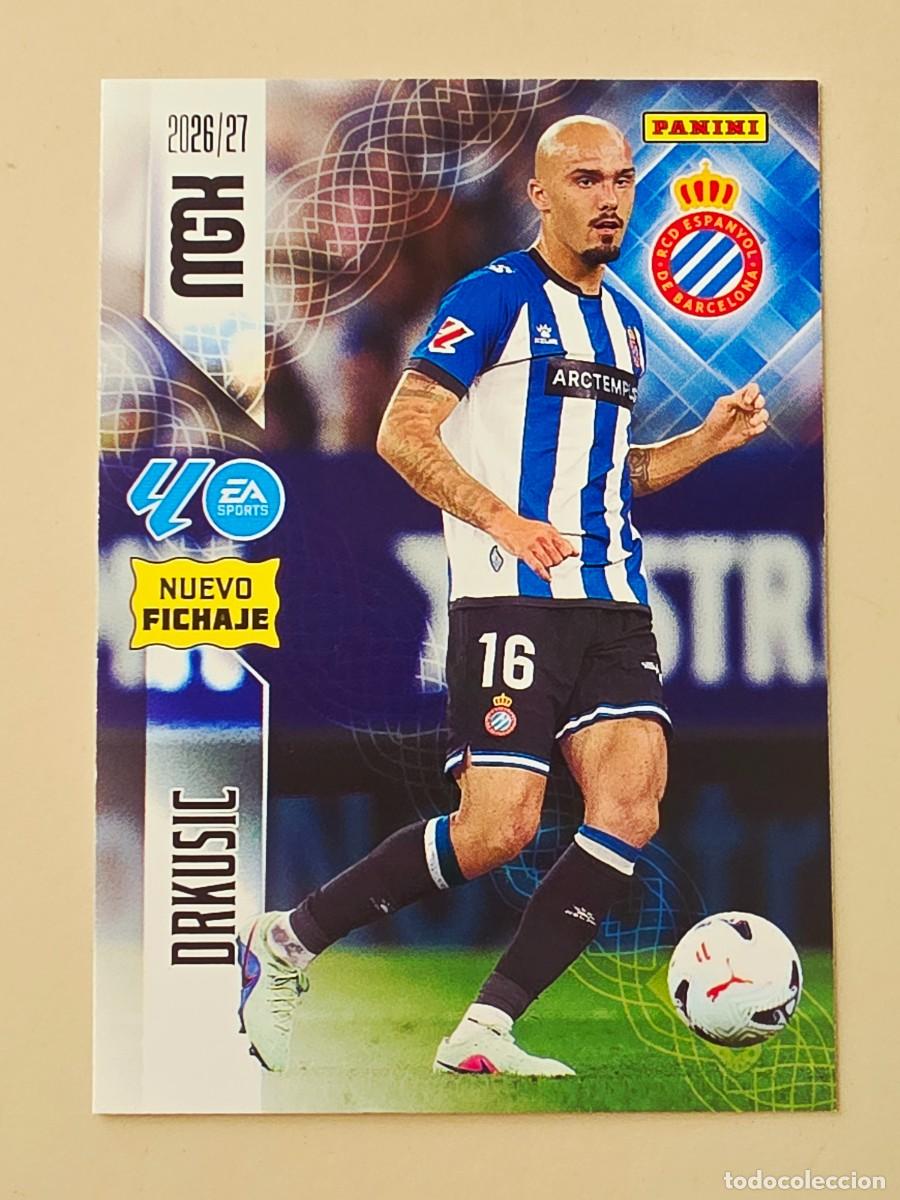 Fu&szlig;ball-Sticker: 476 Vanja Drkusic, RCD Espanyol, Nuevo Fichaje, Panini Megacracks MGK 2026 2027 26 27