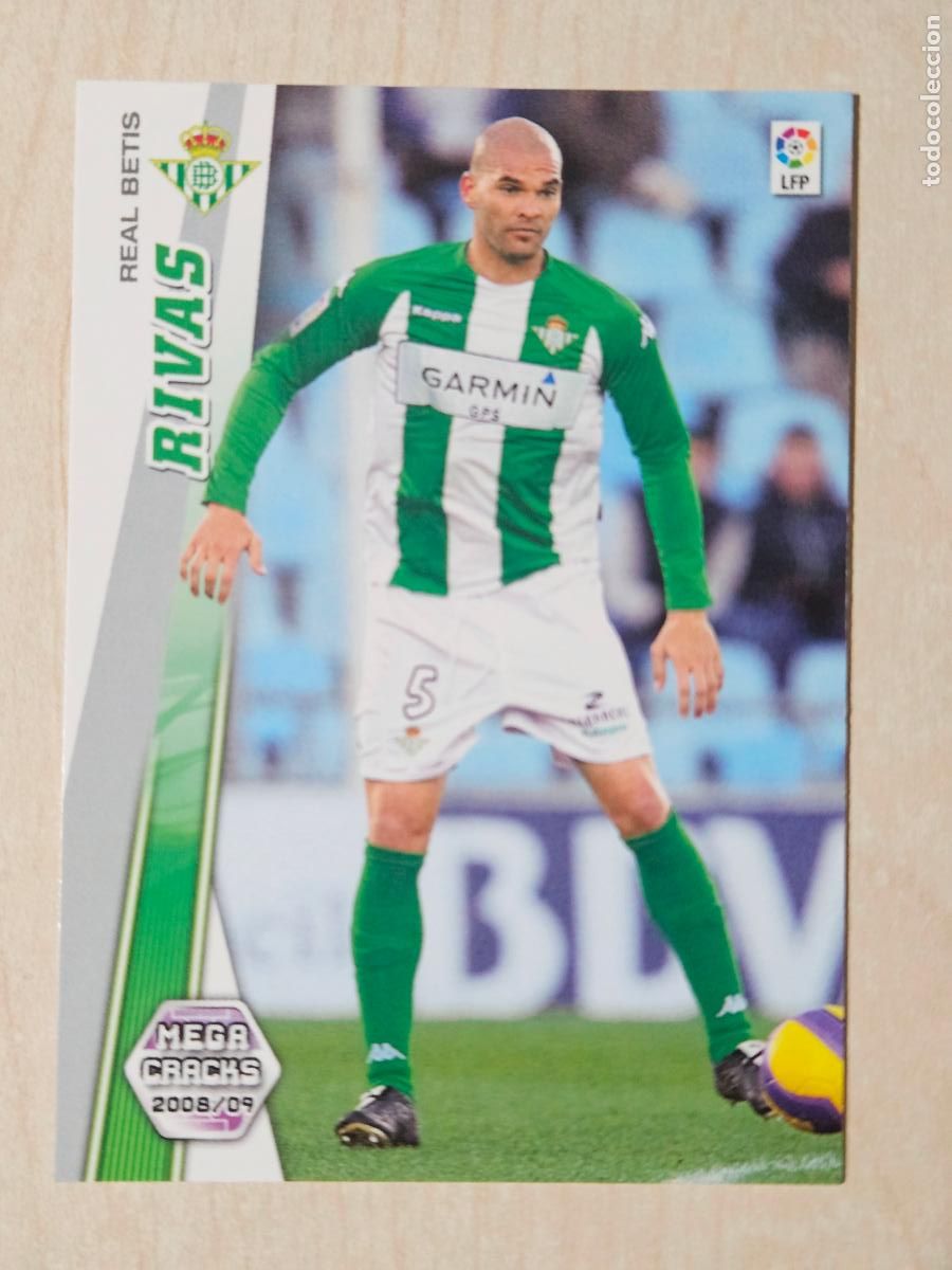 Football Stickers: CROMO N&ordm; 80 RIVAS - MEGACRACKS 2008 09 - REAL BETIS
