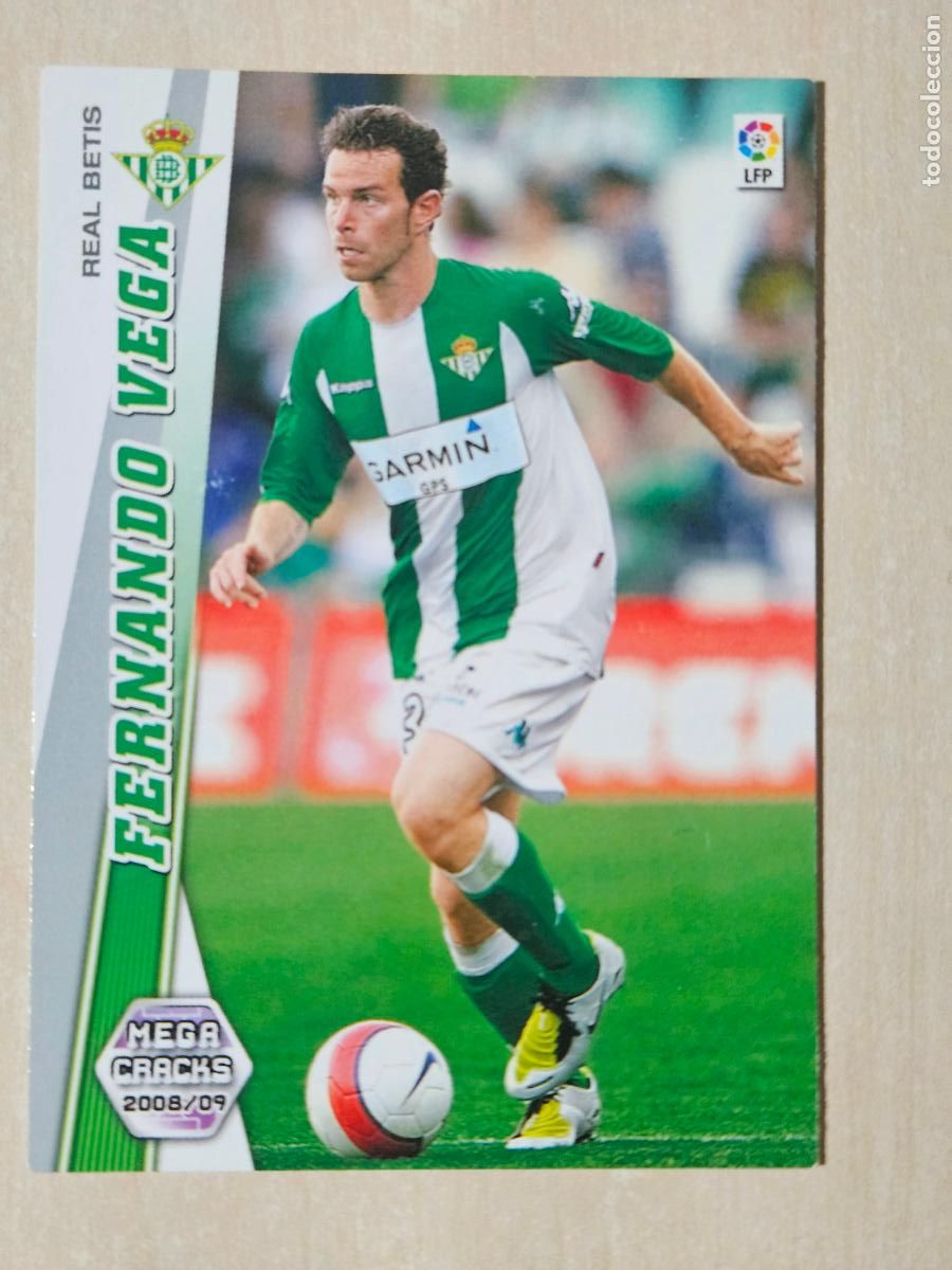 Football Stickers: CROMO N&ordm; 81 FERNANDO VEGA - MEGACRACKS 2008 09 - REAL BETIS
