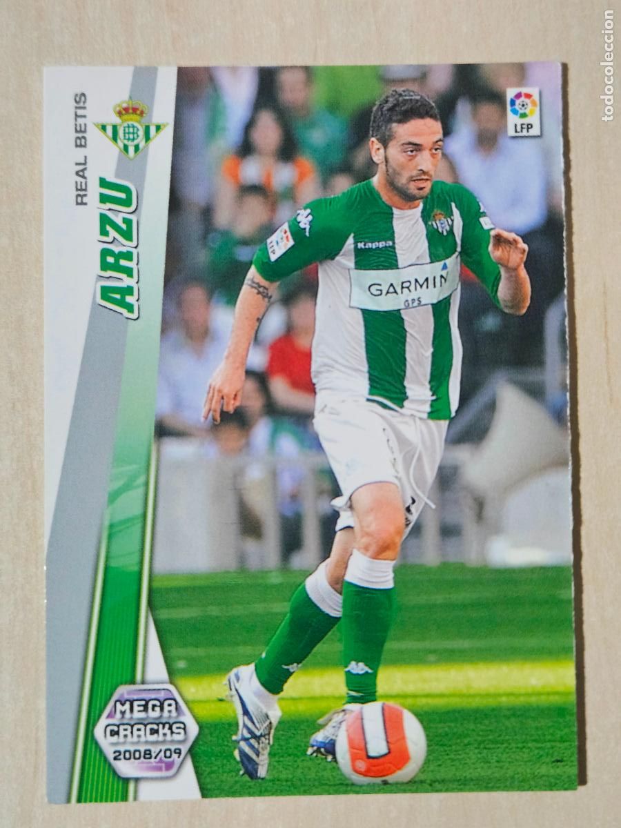 Football Stickers: CROMO N&ordm; 82 ARZU - MEGACRACKS 2008 09 - REAL BETIS