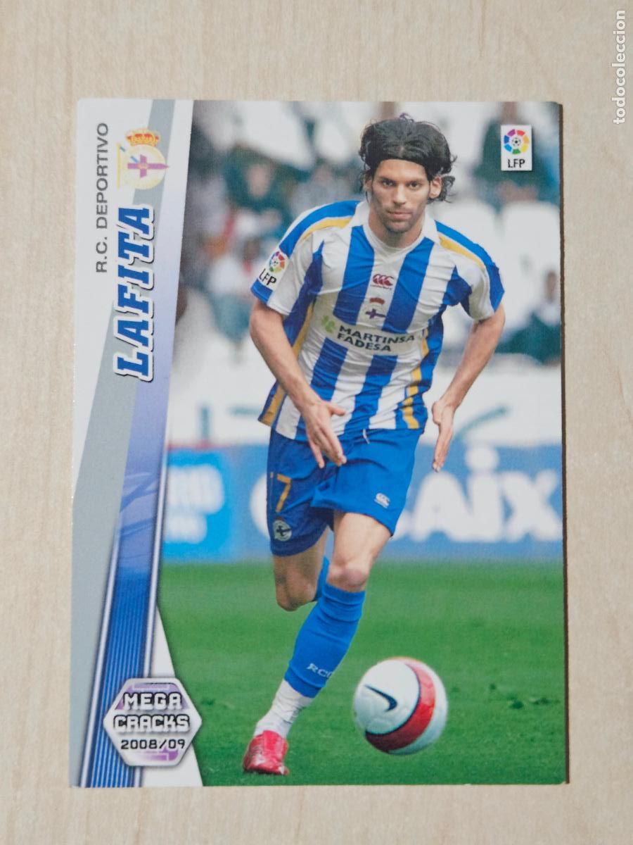 Football Stickers: CROMO N&ordm; 105 LAFITA - MEGACRACKS 2008 09 - DEPORTIVO DE LA CORU&Ntilde;A