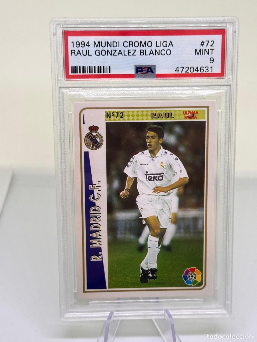Cromos de Futebol: Rookie Raul Gonzalez #72 Real Madrid Mundicromo 1994 95 Psa 9