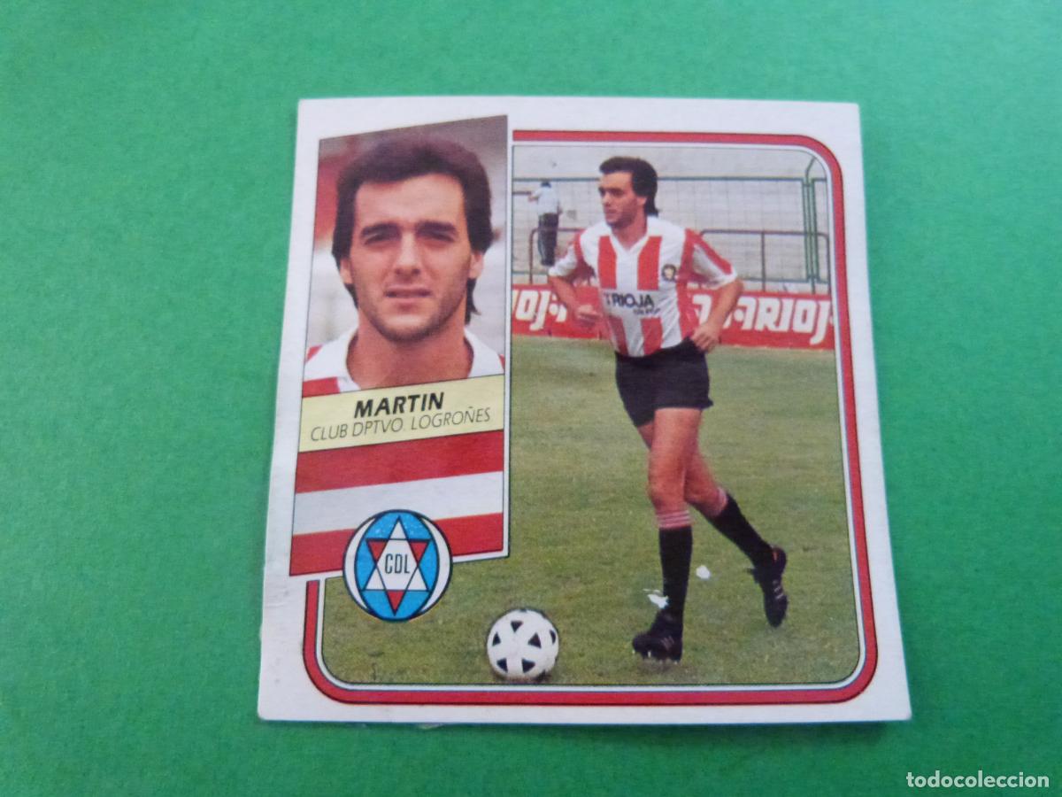 Football Stickers: CROMO FUTBOL MARTIN C.D. LOGRO&Ntilde;ES DESPEGADO LIGA ESTE 89-90