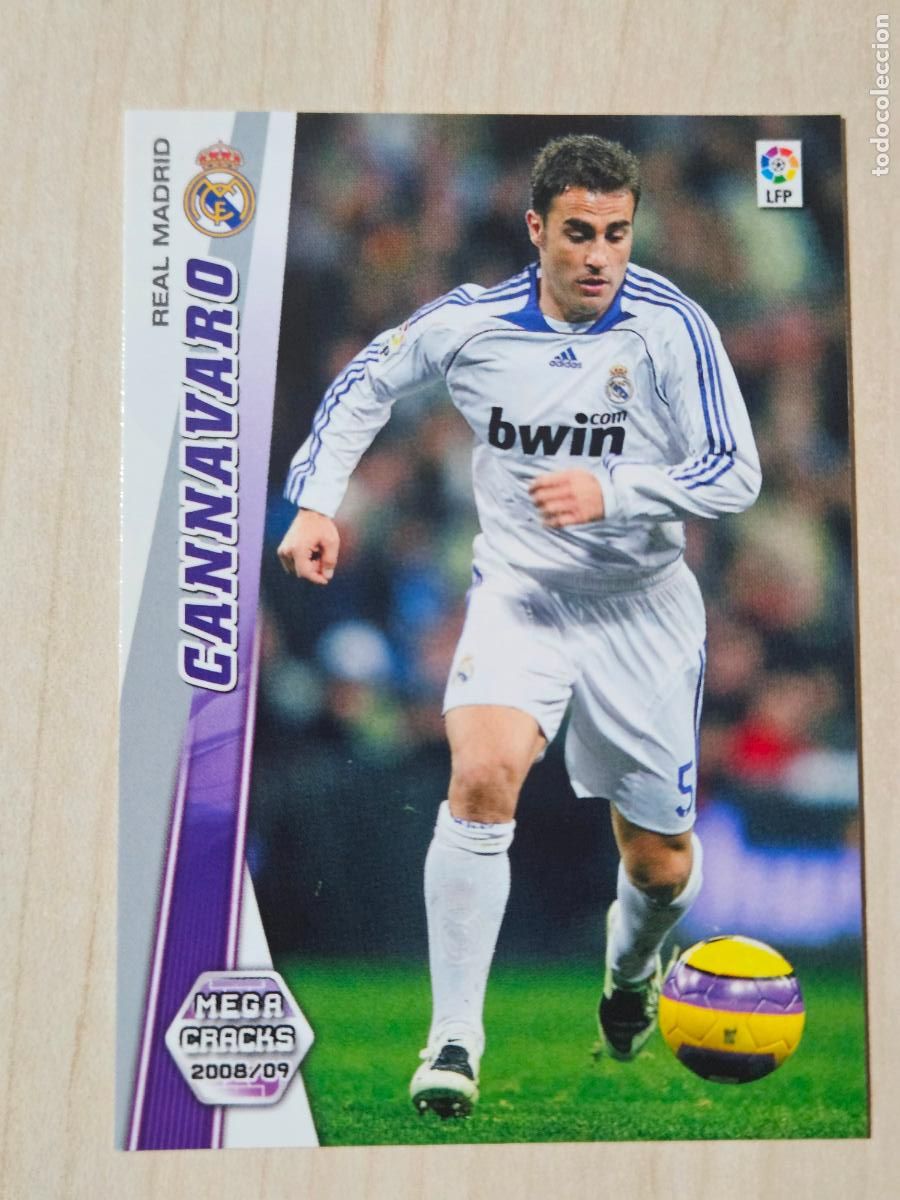 Football Stickers: CROMO N&ordm; 149 CANNAVARO - MEGACRACKS 2008 09 - REAL MADRID
