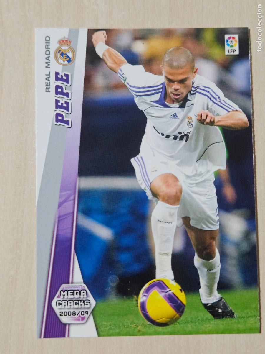 Football Stickers: CROMO N&ordm; 150 PEPE - MEGACRACKS 2008 09 - REAL MADRID